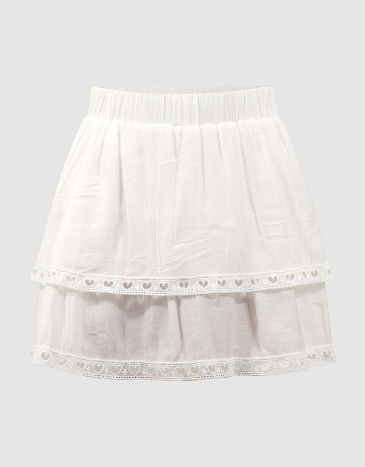 Ruffle Mini Rok Wit SHOEBY GIRLS