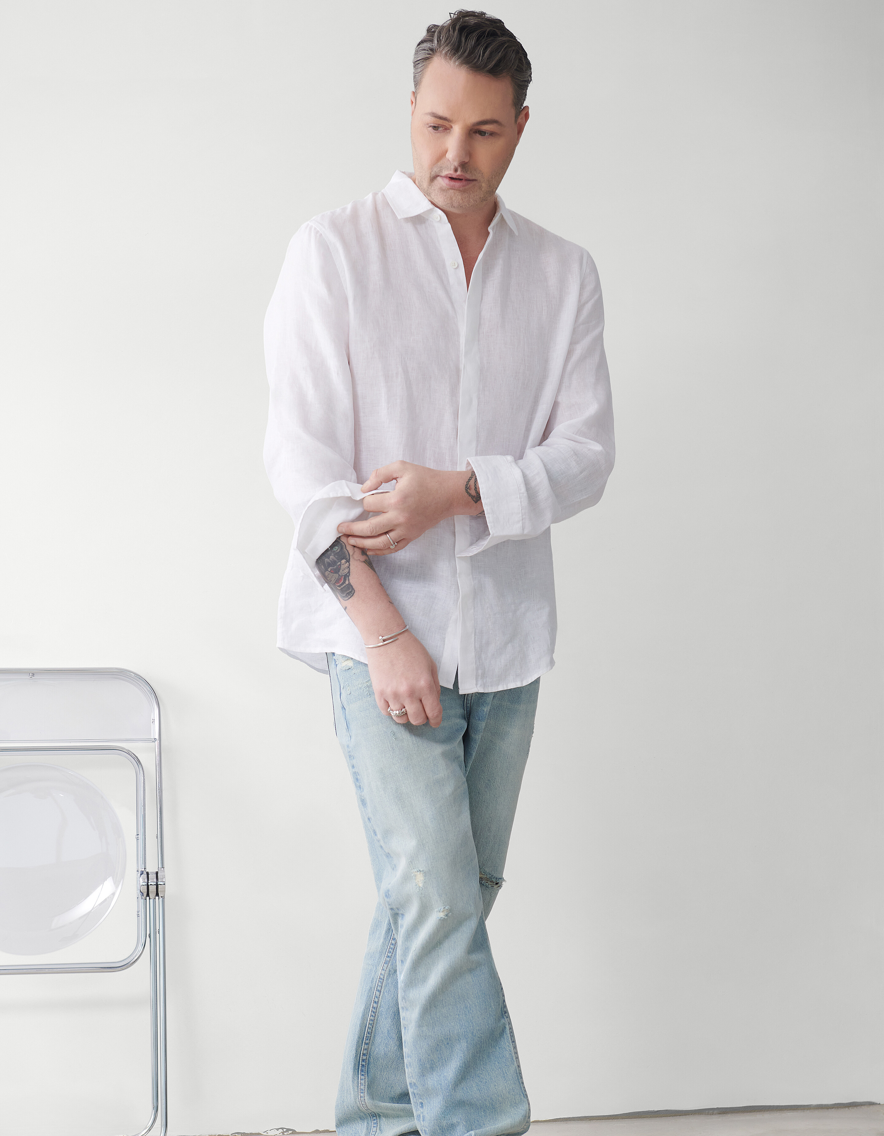 Linnen Overhemd Wit SHOEBY MEN
