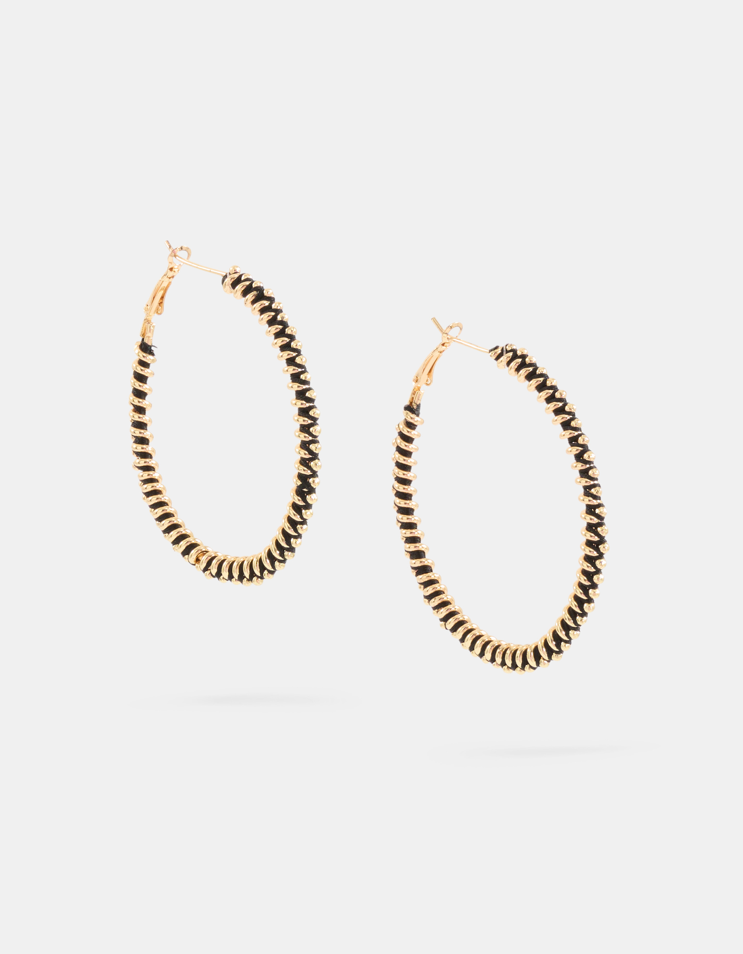 Ovale Hoops Oorbellen Zwart SHOEBY ACCESSOIRES
