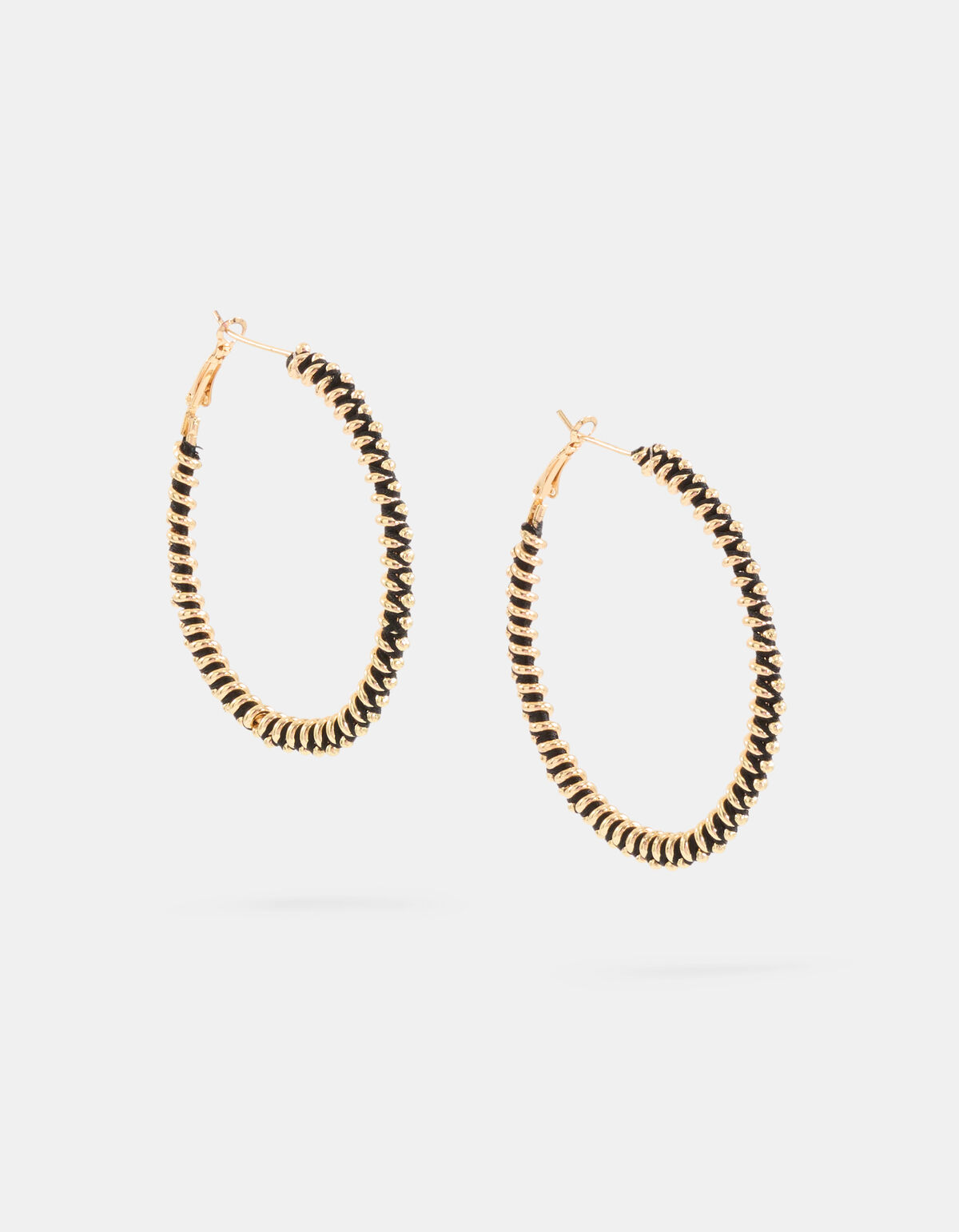 Ovale Hoops Oorbellen Zwart SHOEBY ACCESSOIRES