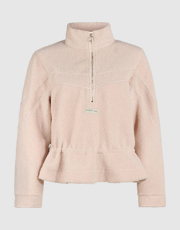 Teddy Peplum Trui Ecru SHOEBY WOMEN