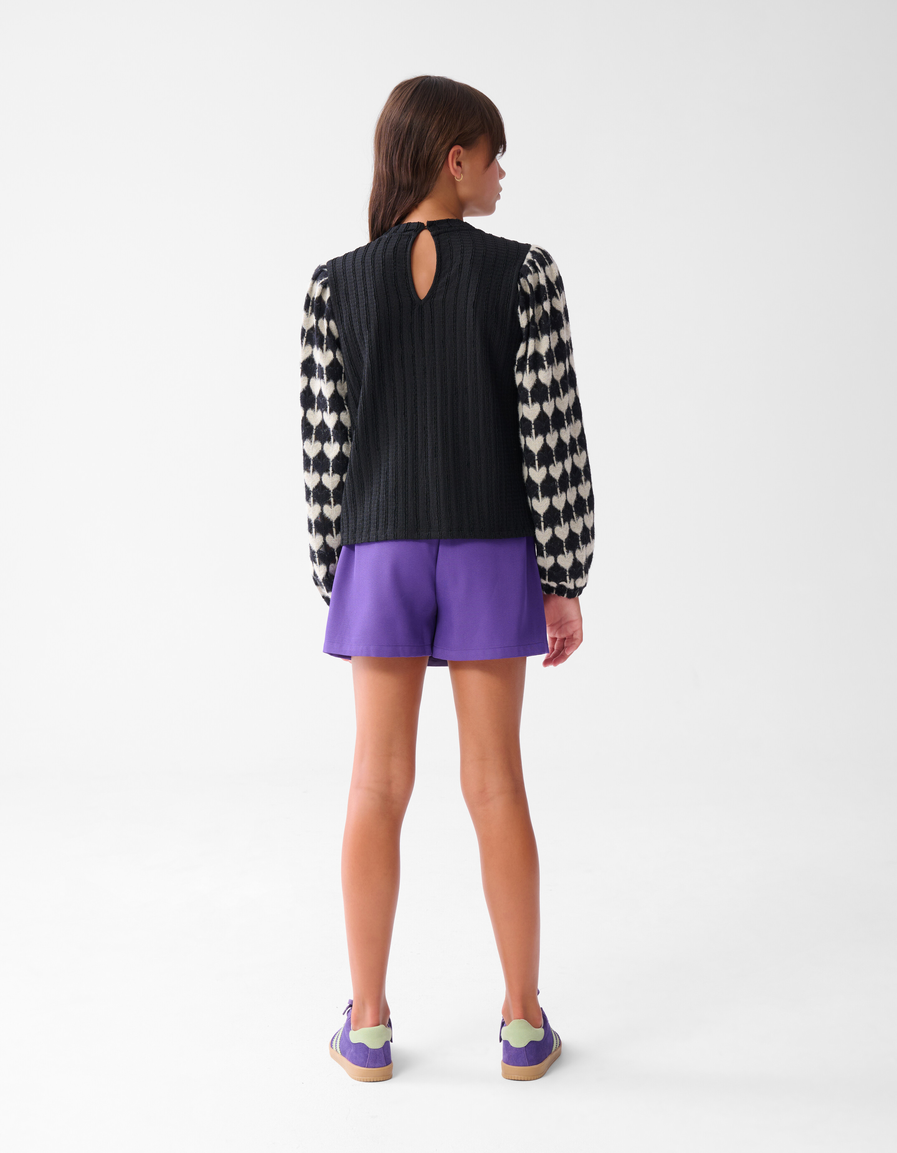 Heart Mix Top Zwart SHOEBY GIRLS