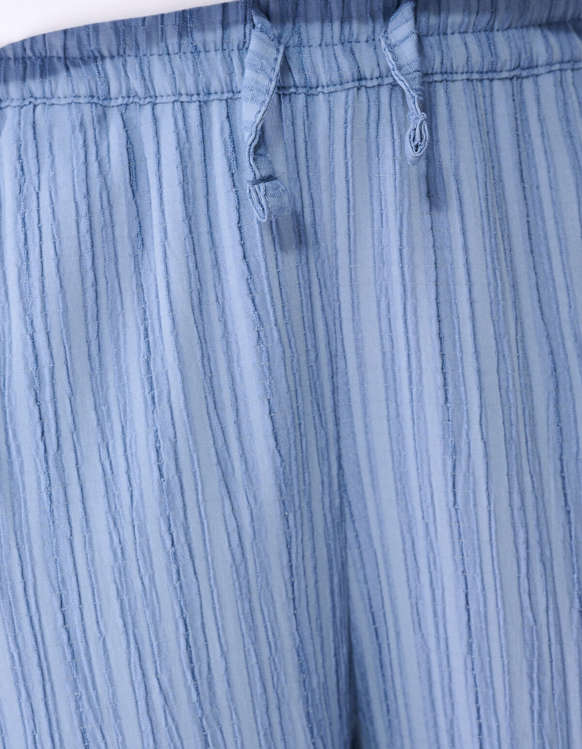 Extra Crinkle Wide Leg Broek Blauw SHOEBY GIRLS