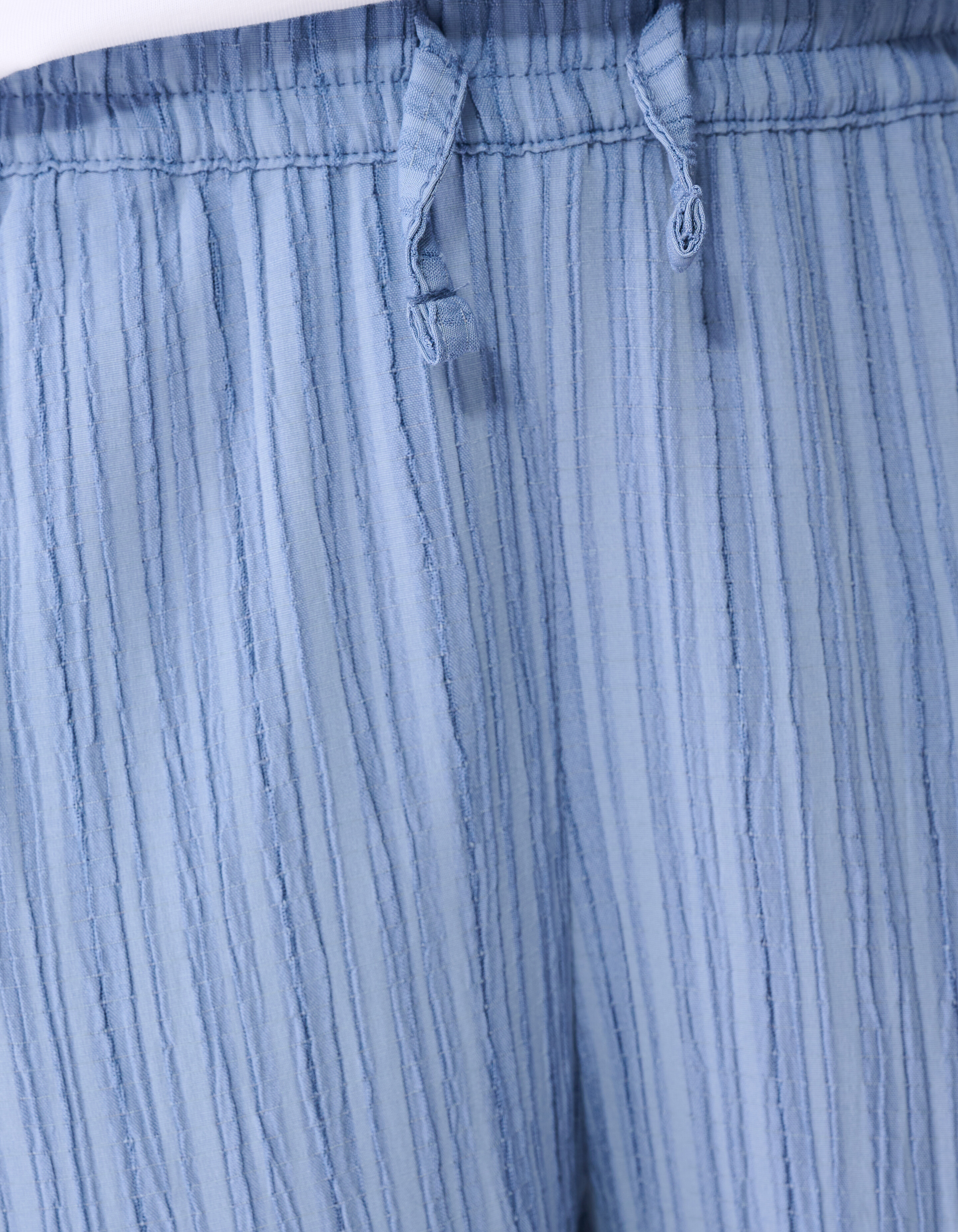 Extra Crinkle Wide Leg Broek Blauw SHOEBY GIRLS