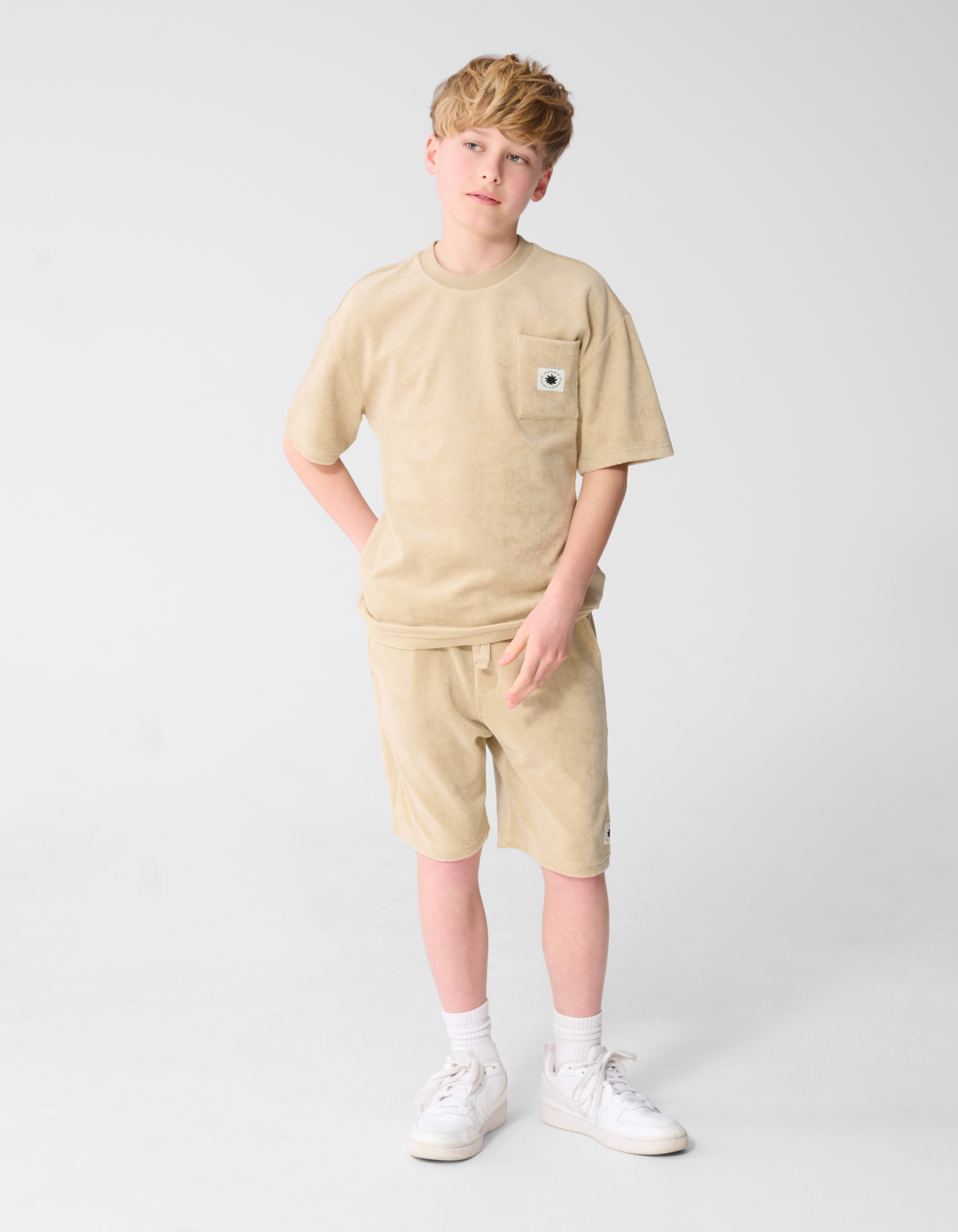 Towelling Relaxed Fit Short Beige SHOEBY BOYS