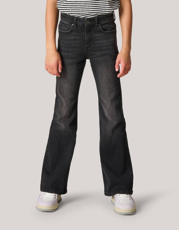 Flared Denim Jeans Zwart SHOEBY GIRLS