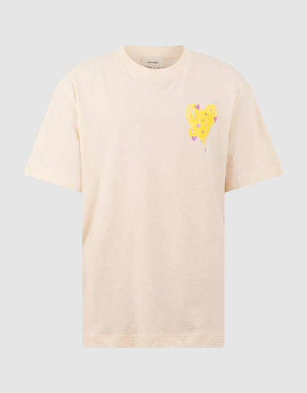 Joy Artwork T-shirt Gebroken Wit SHOEBY GIRLS