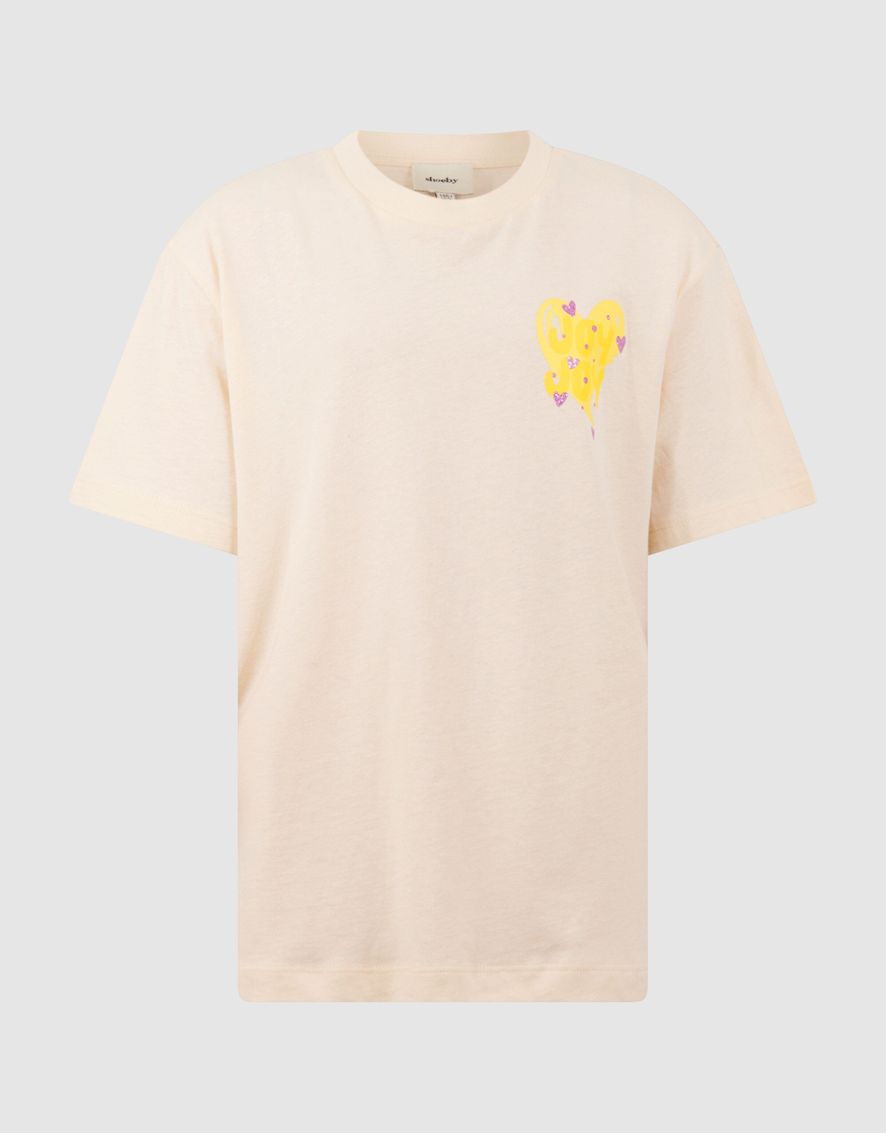 Joy Artwork T-shirt Gebroken Wit SHOEBY GIRLS