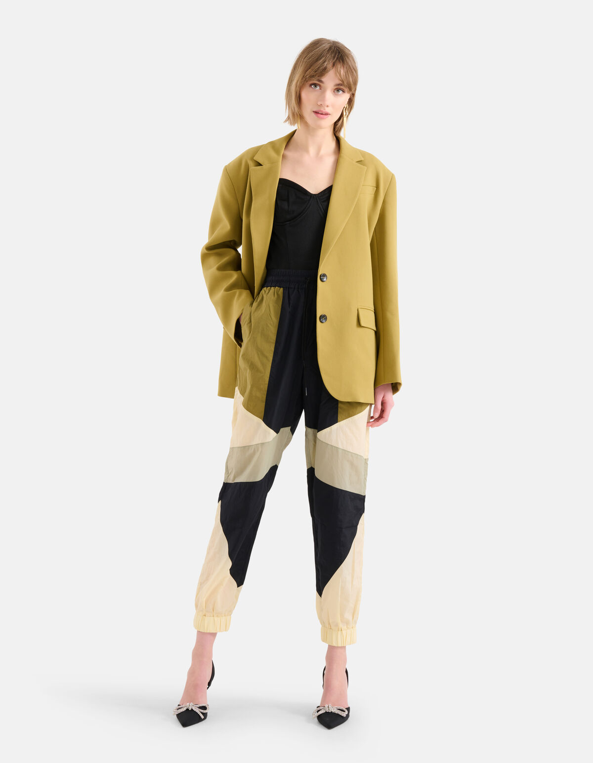 Oversized Blazer Olijfgroen SHOEBY WOMEN