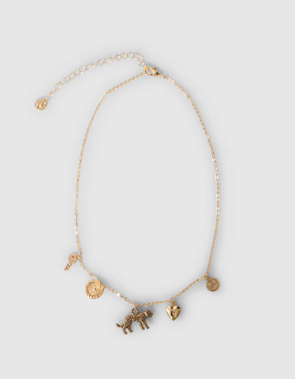Leopard Bedelketting Goud SHOEBY ACCESSOIRES