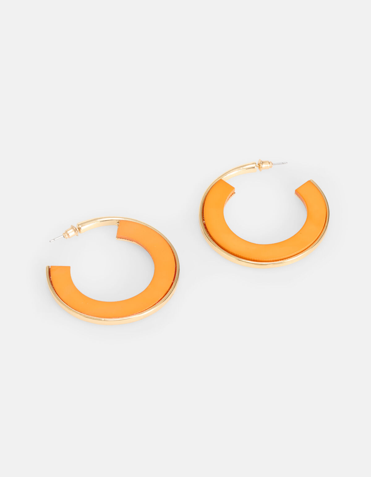 Round Orange Oorbellen SHOEBY ACCESSOIRES