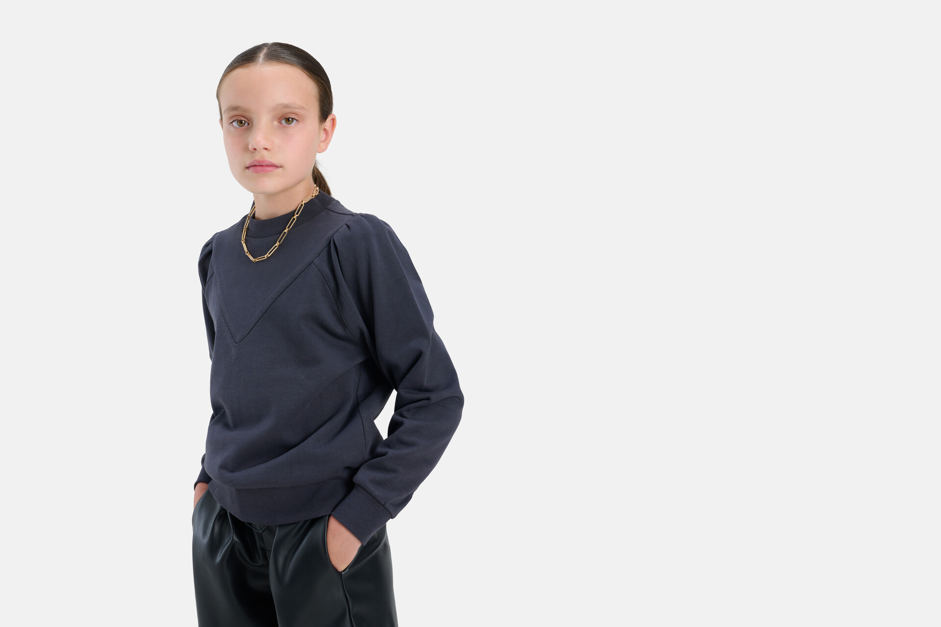 Pofmouwen Sweater Donkergrijs JILL&MITCH