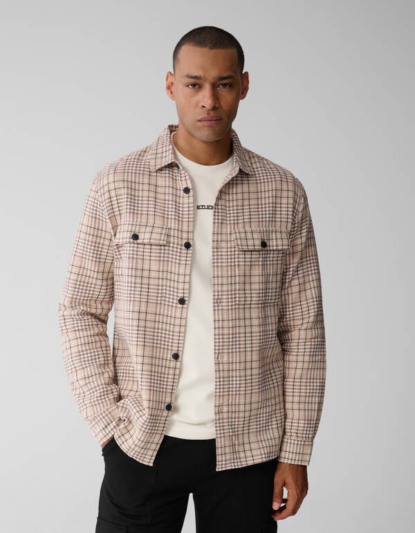 Ruiten Overshirt Zand SHOEBY MEN