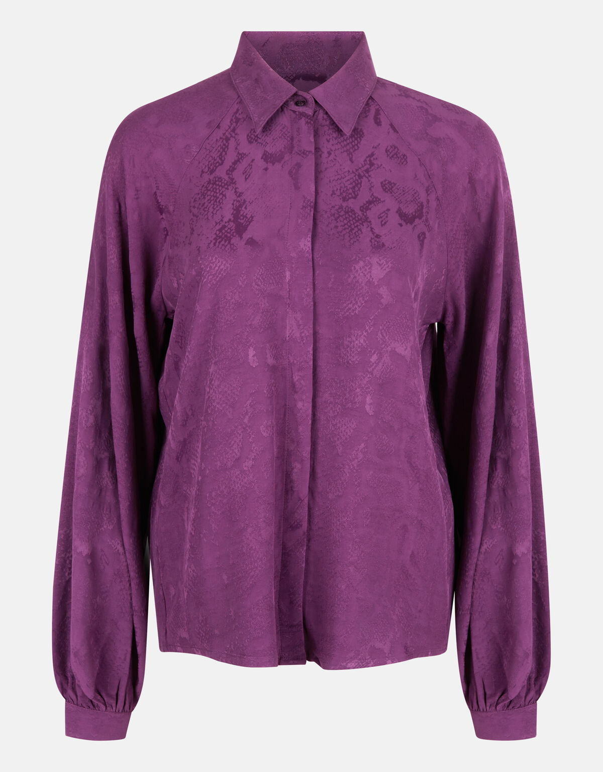 Relaxed Jacquard Blouse Paars SHOEBY WOMEN