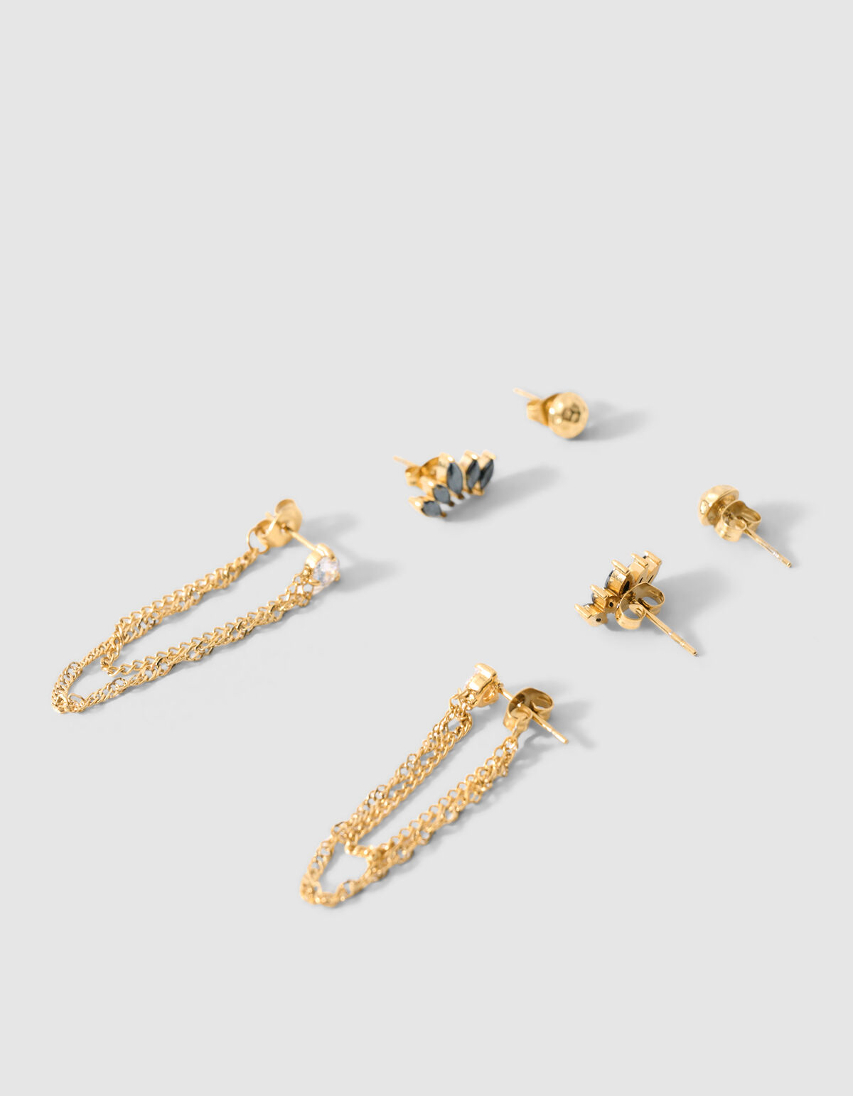 Strass Oorbellen Set Goud SHOEBY ACCESSOIRES