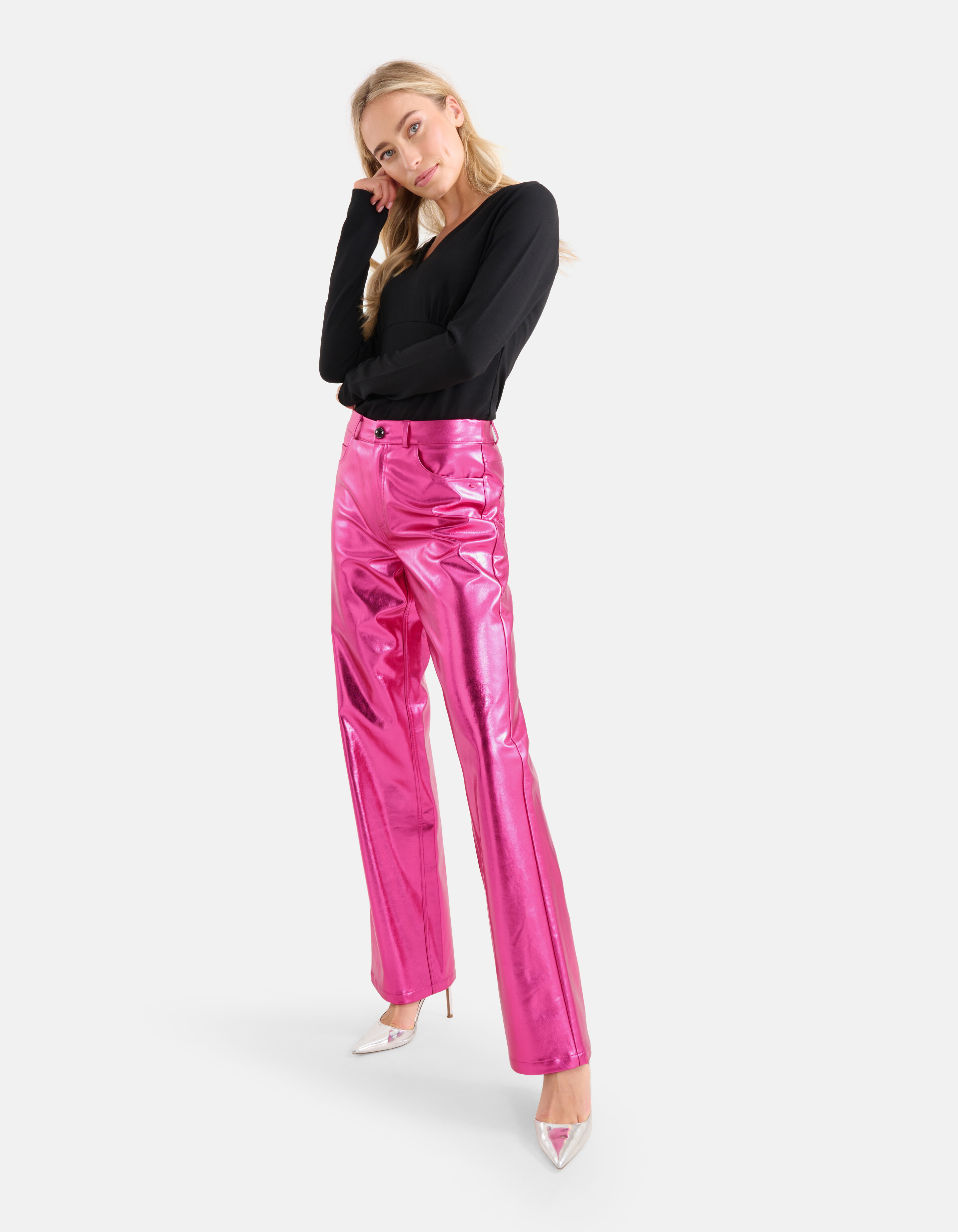 Metallic Coated Broek Roze SHOEBY WOMEN