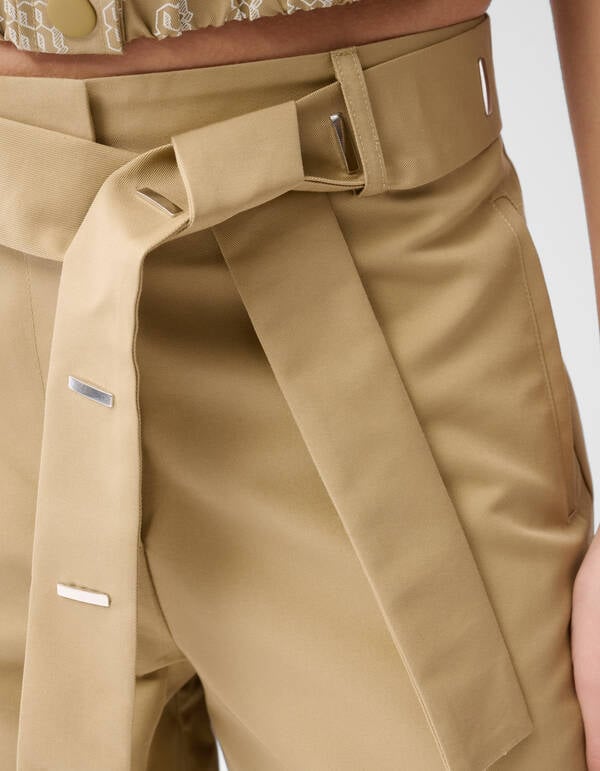 Wide Leg Broek Zand SHOEBY WOMEN
