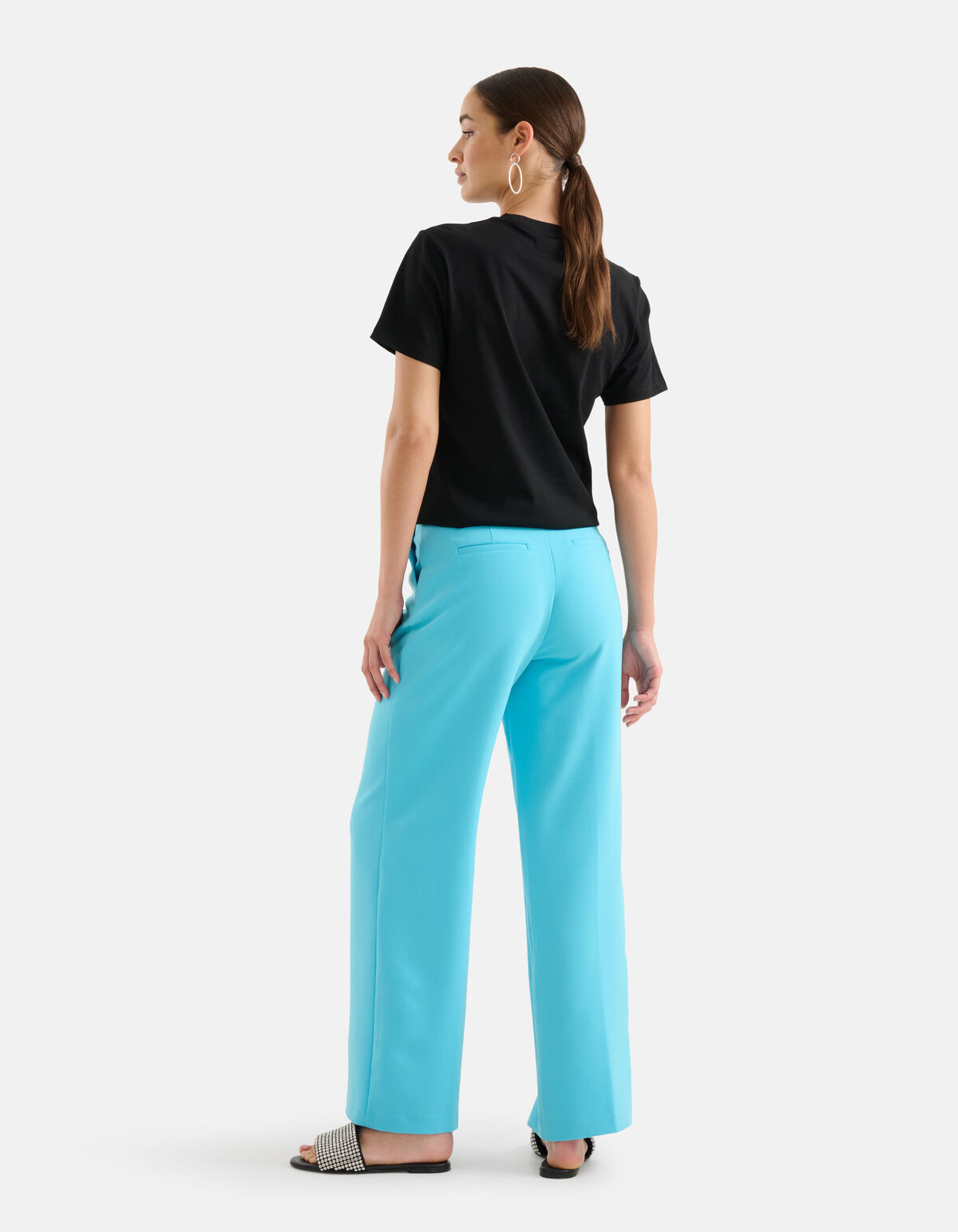 Wide Leg Pantalon Blauw SHOEBY WOMEN
