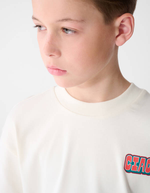 Ciao Artwork T-shirt Gebroken Wit SHOEBY BOYS