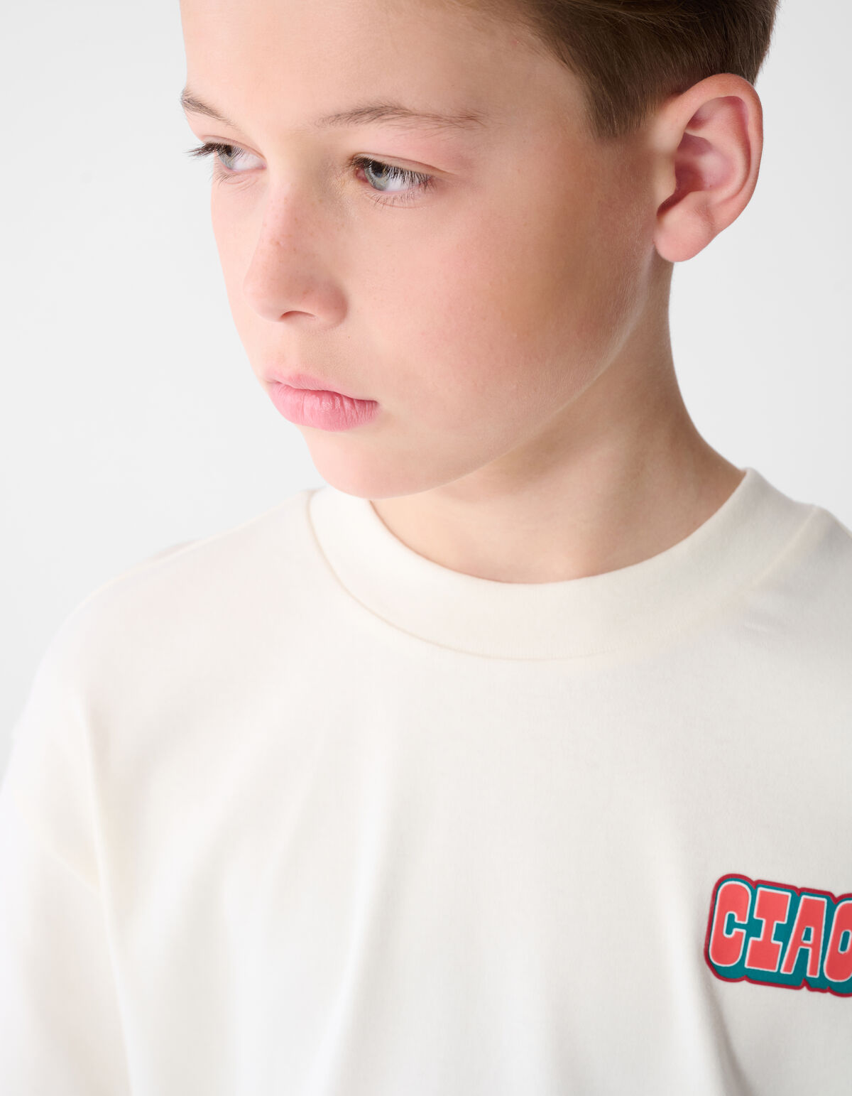 Ciao Artwork T-shirt Gebroken Wit SHOEBY BOYS