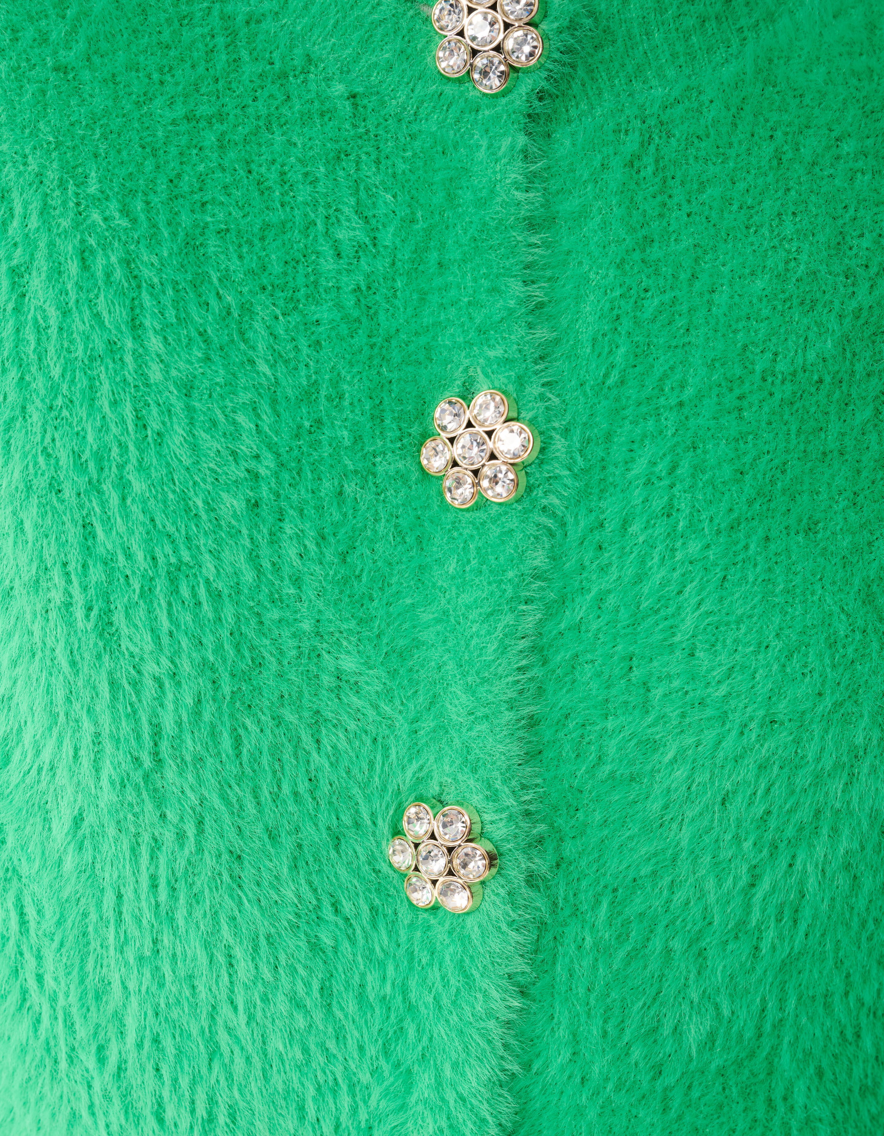 Harig Strass Vest Groen SHOEBY GIRLS