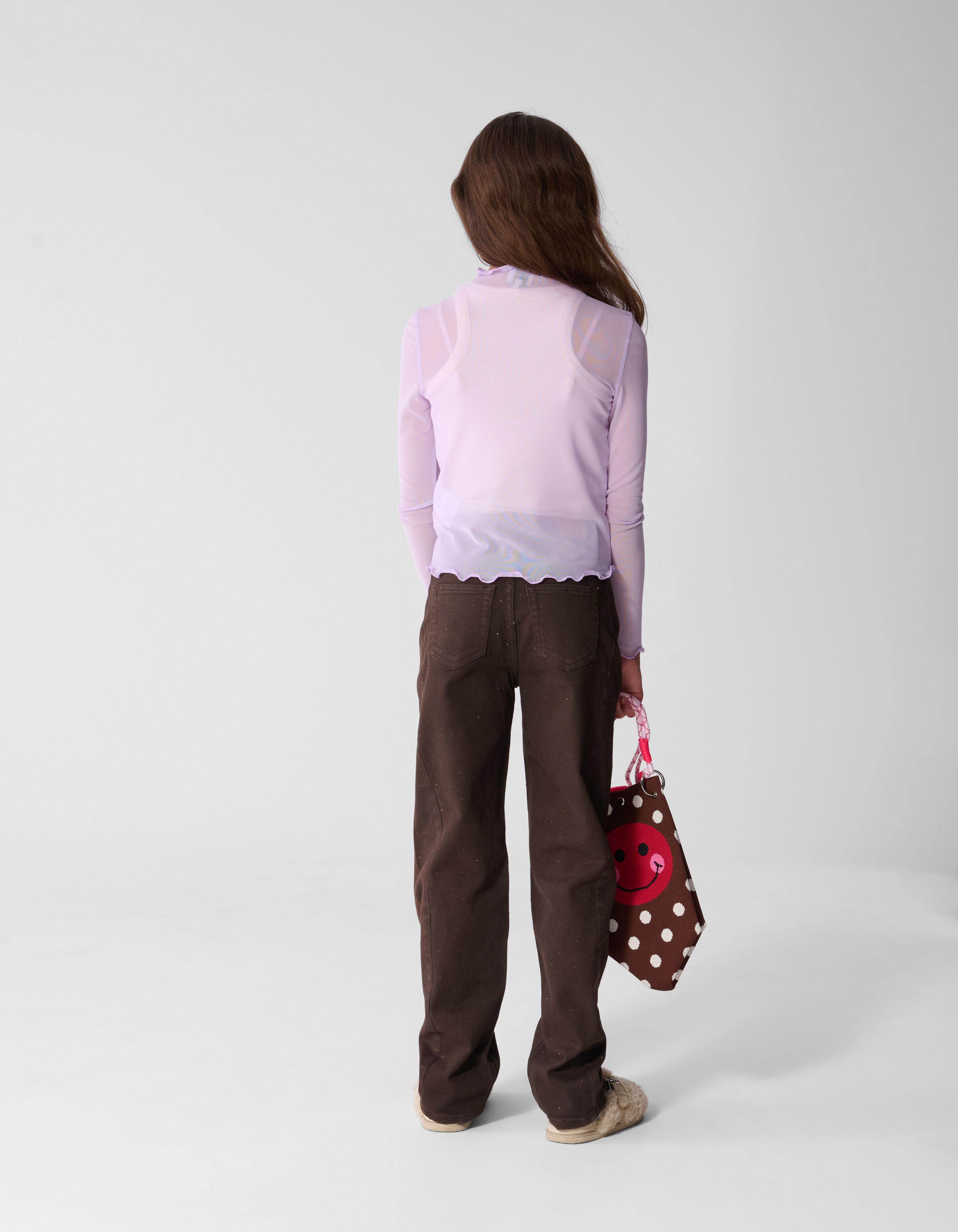 Strass Barrel Fit Broek Donkerbruin SHOEBY GIRLS