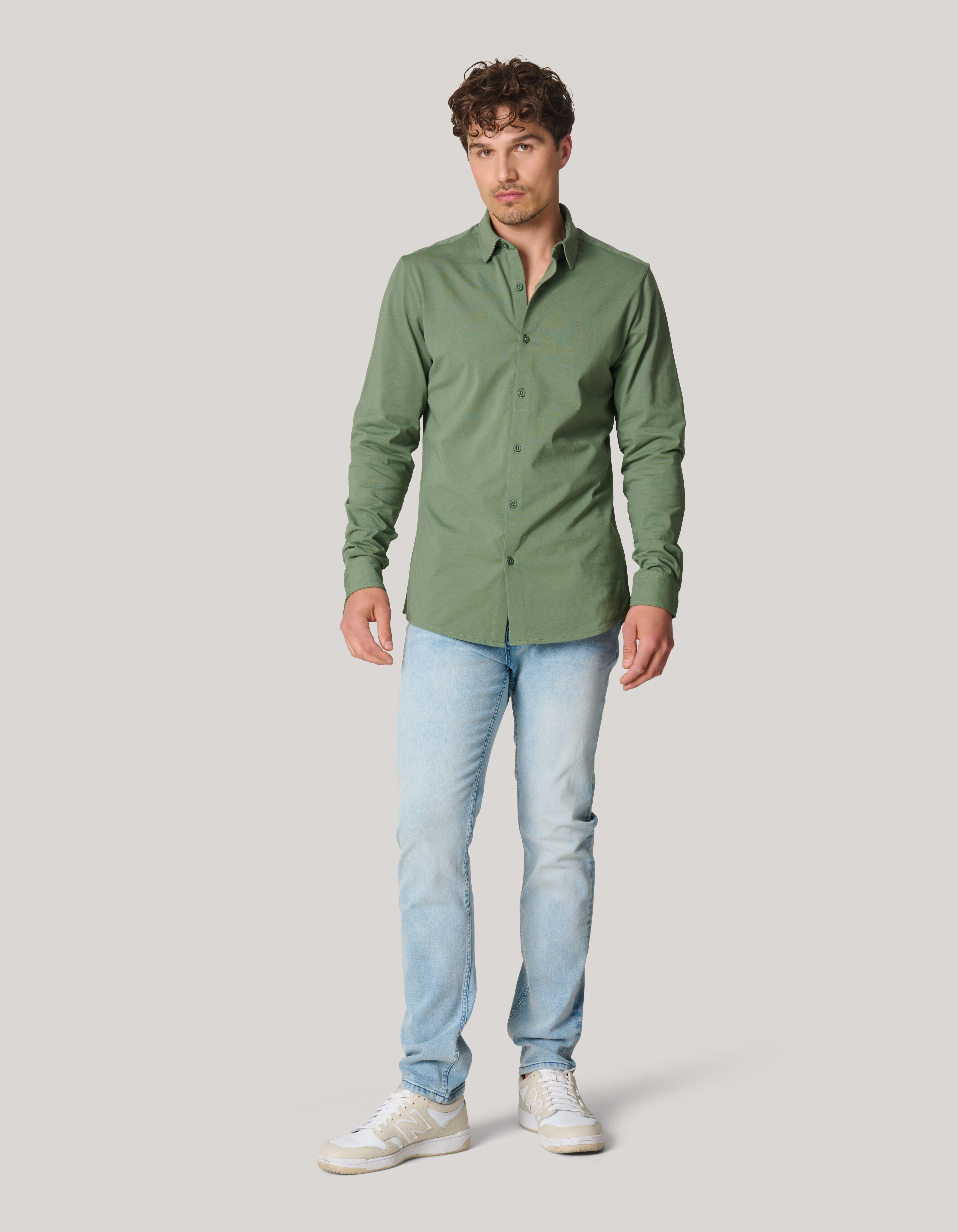 Jersey Overhemd Groen Shoeby
