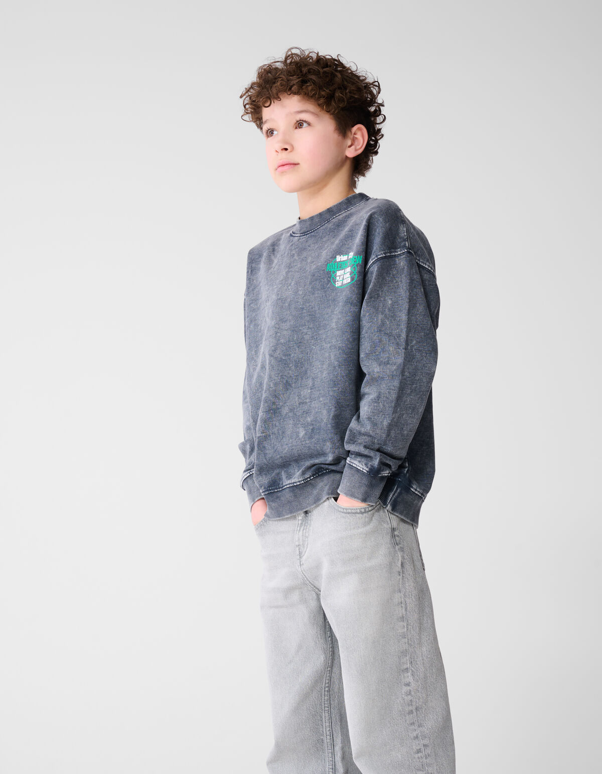 Urban City Sweater Donkergrijs SHOEBY BOYS