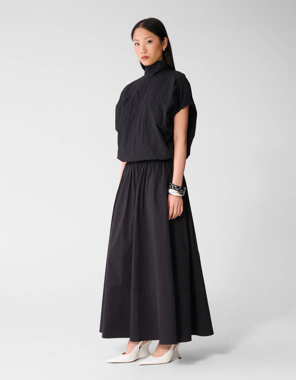 Oversized Balloon Fit Blouse Zwart SHOEBY WOMEN