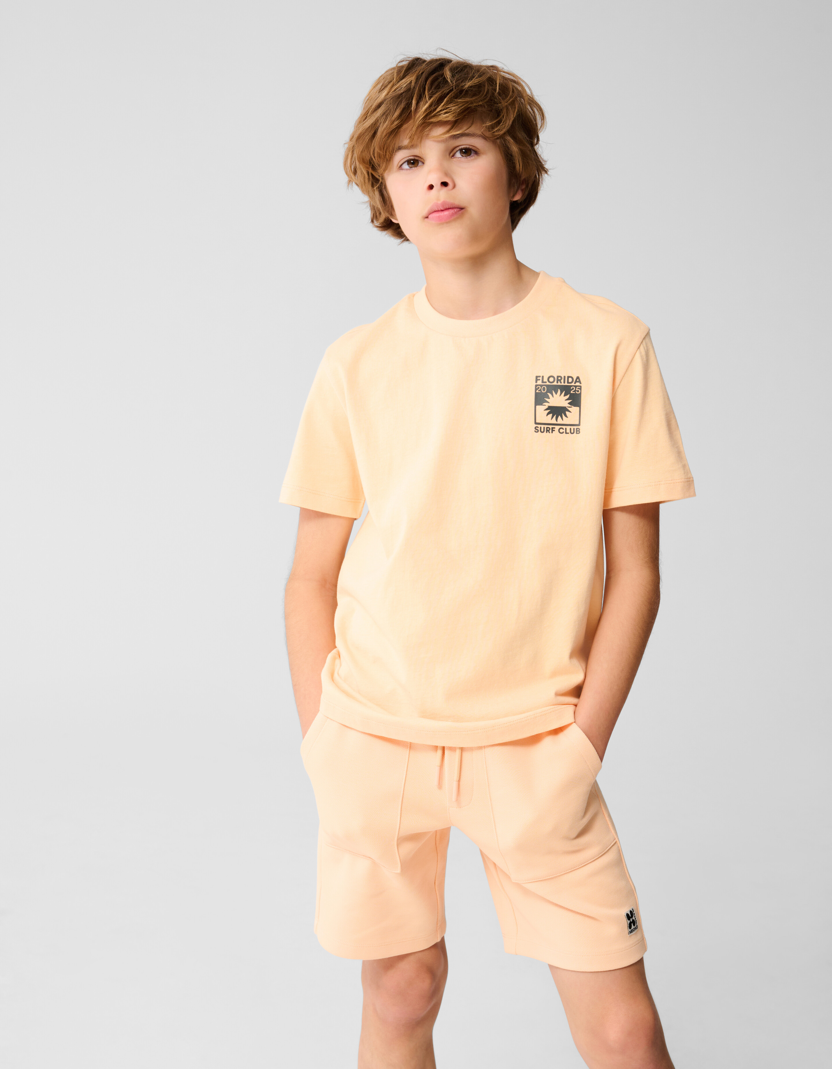 Surf Club Artwork T-shirt Lichtoranje SHOEBY BOYS