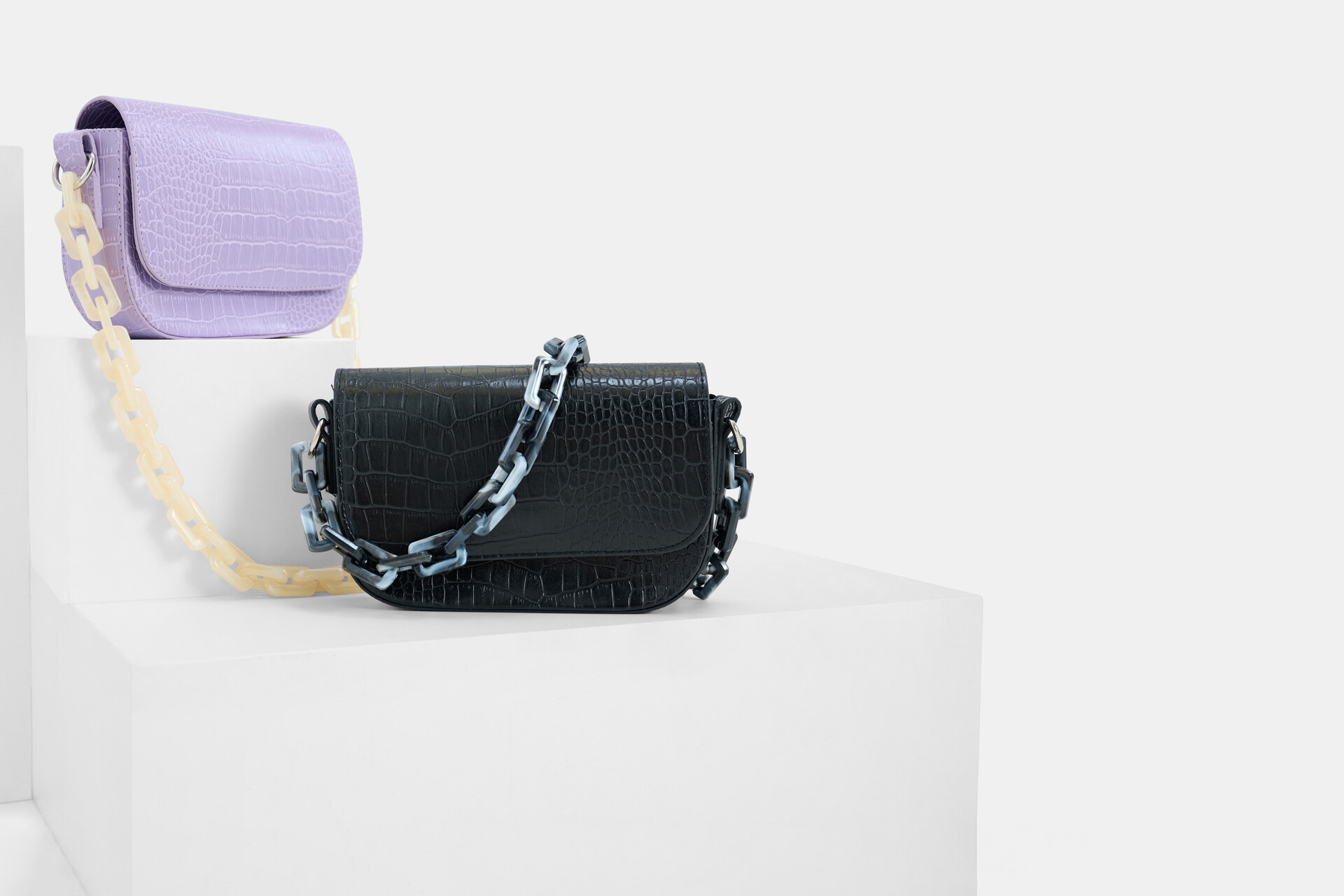 Black Croco Tas ACCESSOIRES SHOEBY
