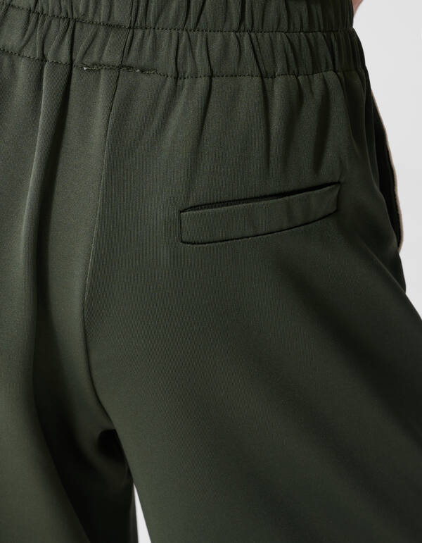 Sporty Heart Wide Leg Fit Broek Donkergroen SHOEBY GIRLS