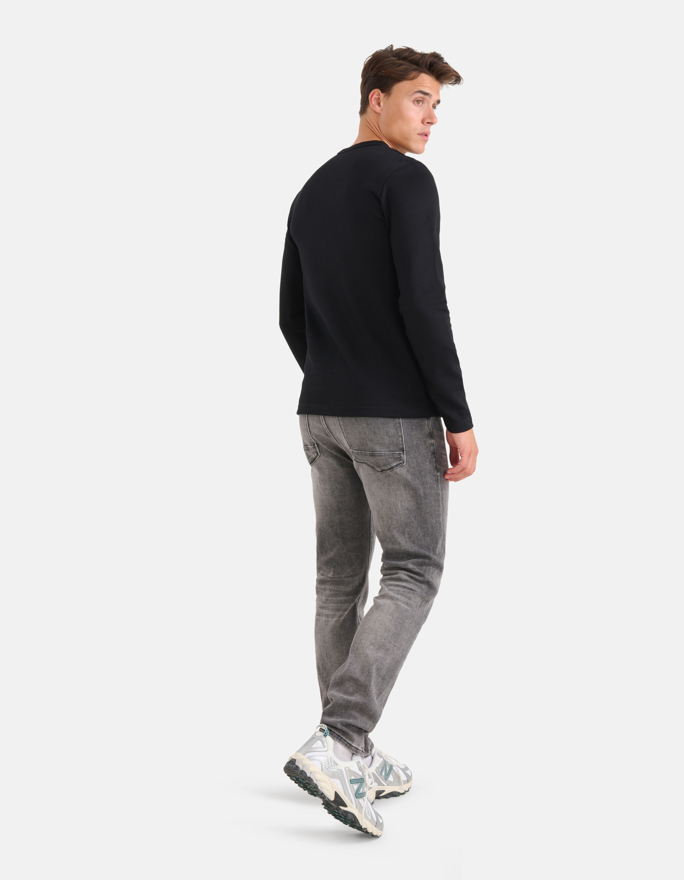 Structuur T-shirt Zwart SHOEBY MEN