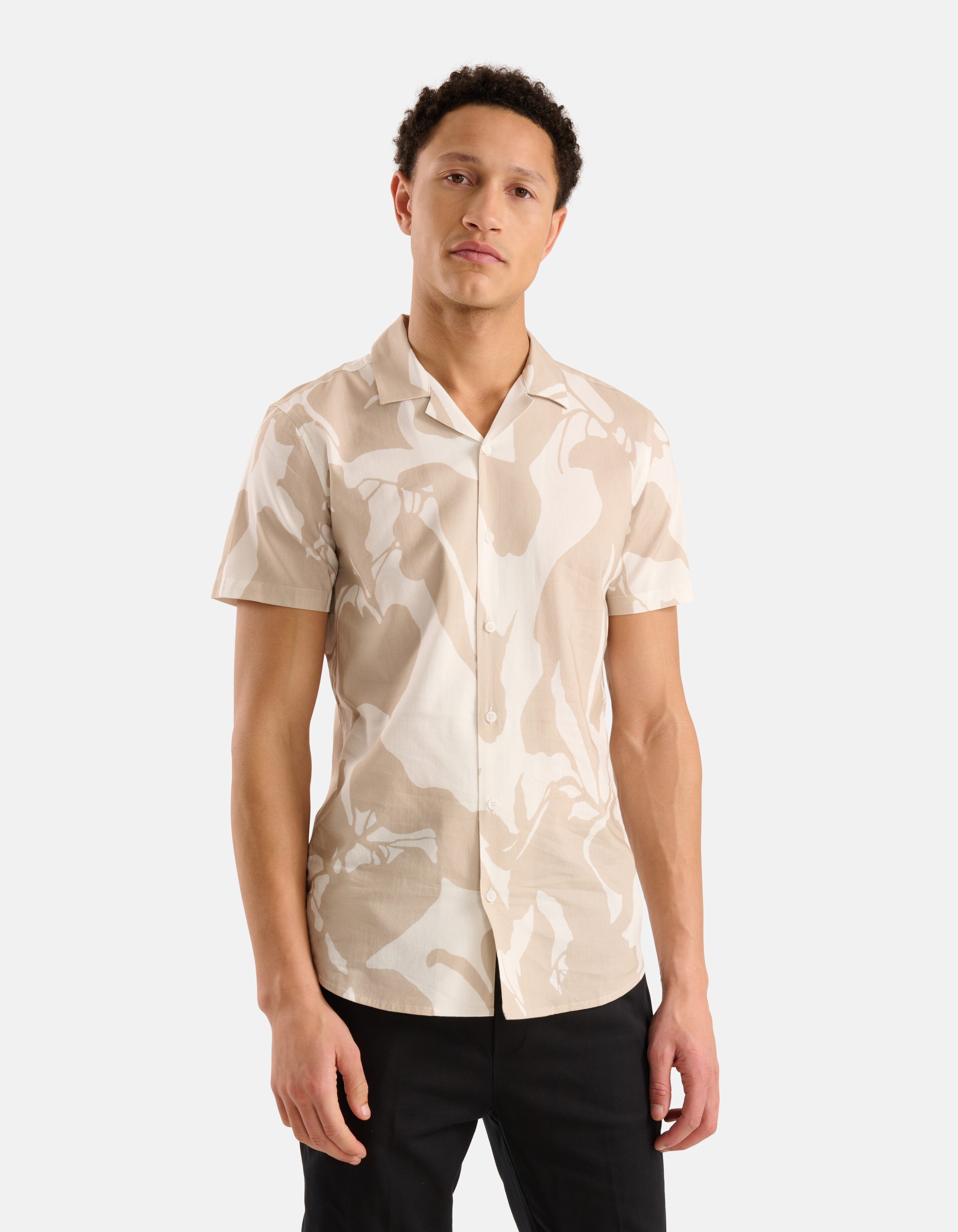 Artwork Overhemd Beige SHOEBY MEN