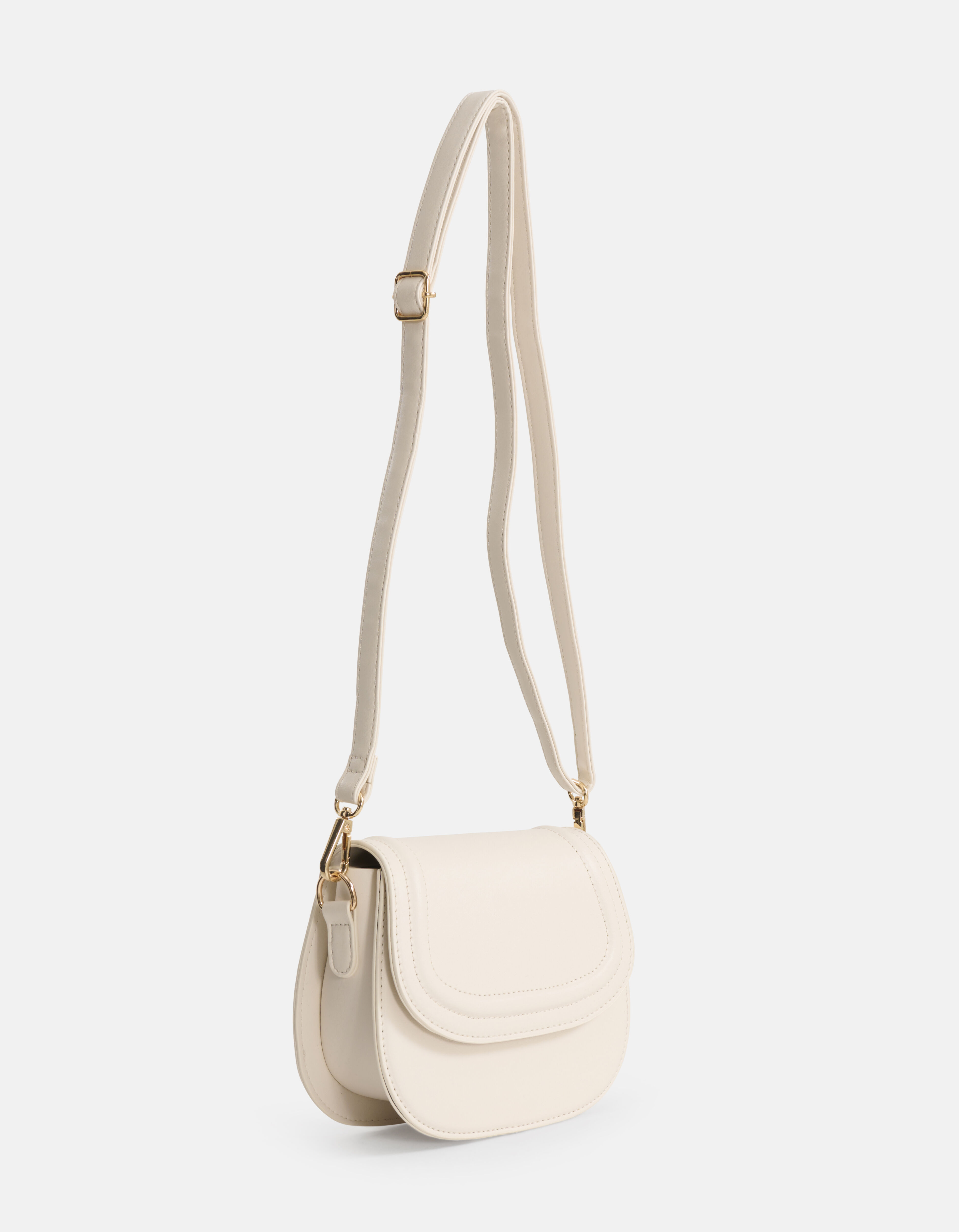 Vegan Leren Tas Gebroken Wit Shoeby