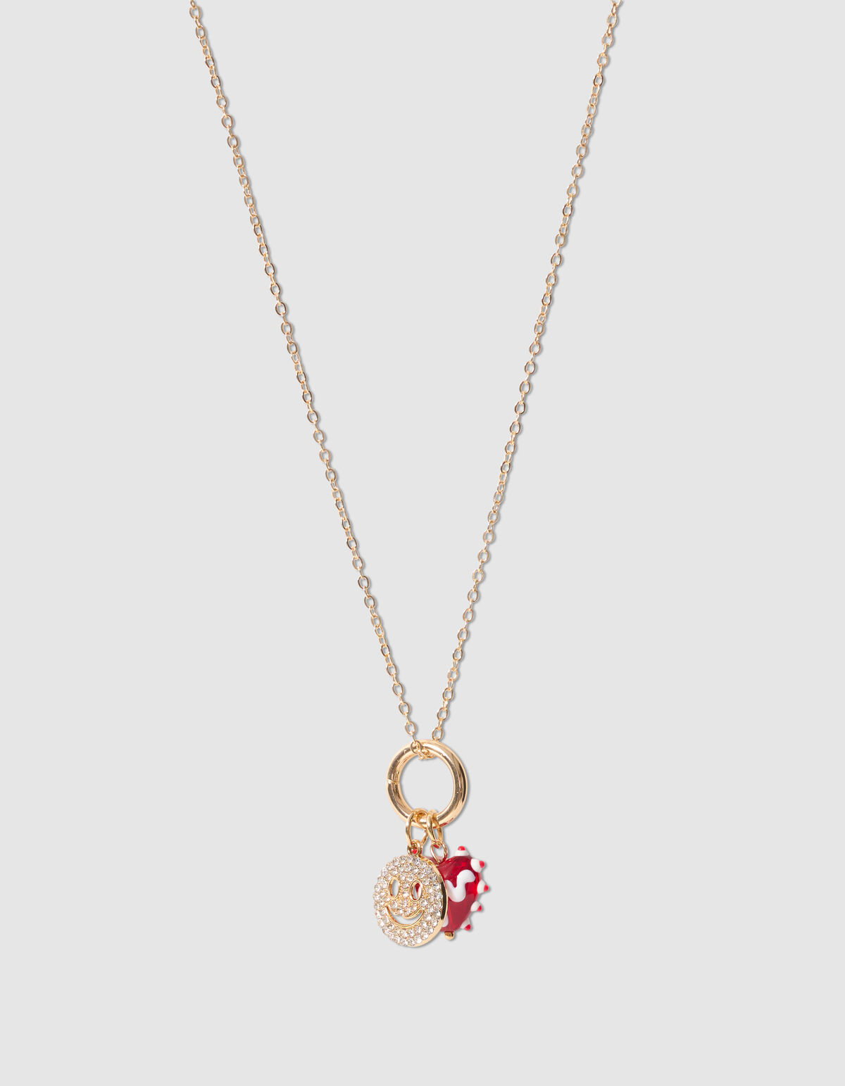 Smiley Heart Ketting Goud SHOEBY ACCESSOIRES