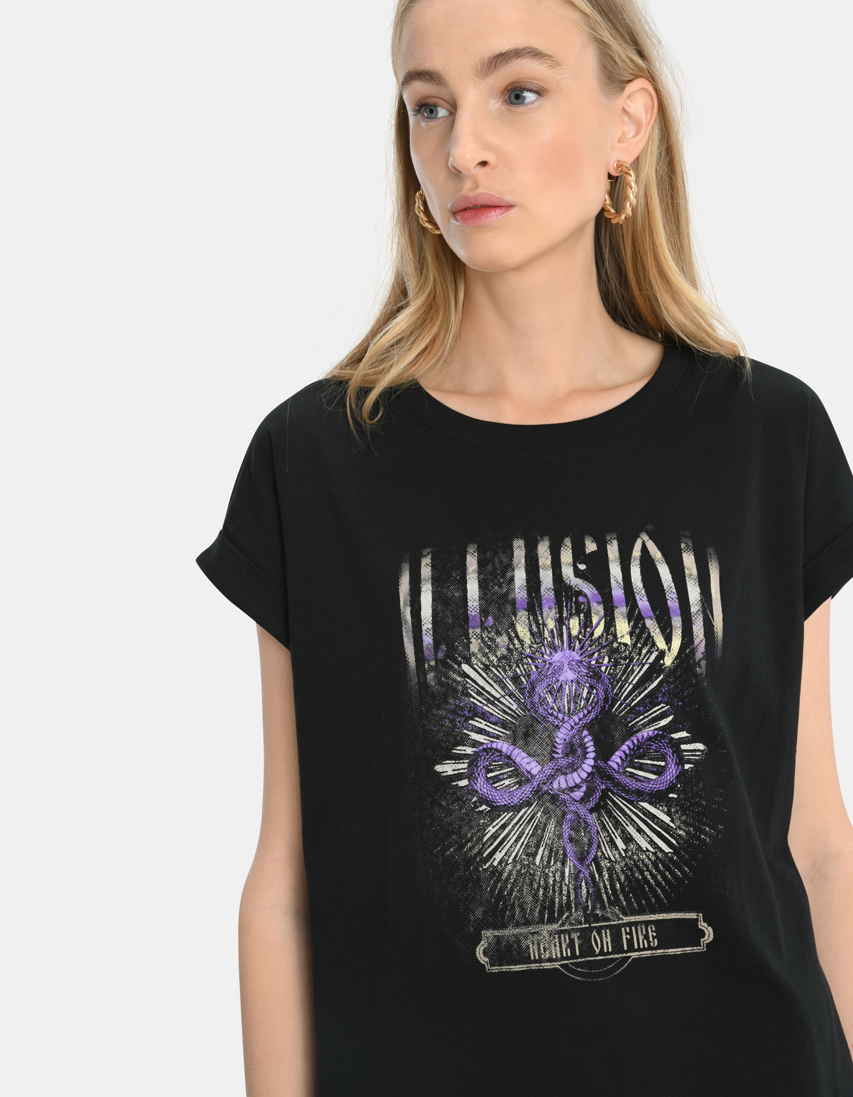 Illusion T-shirt Zwart SHOEBY WOMEN
