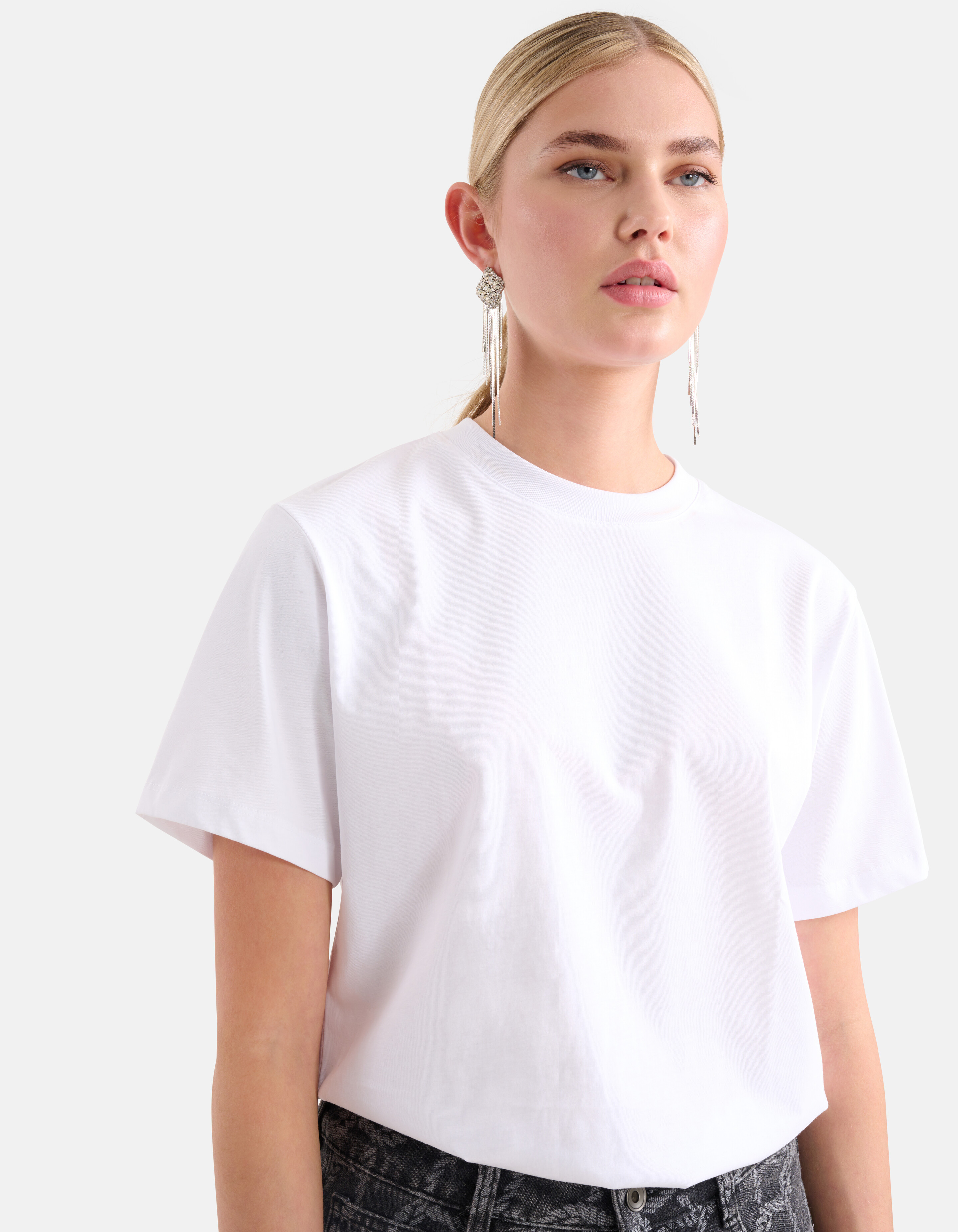Basis T-shirt Wit SHOEBY WOMEN