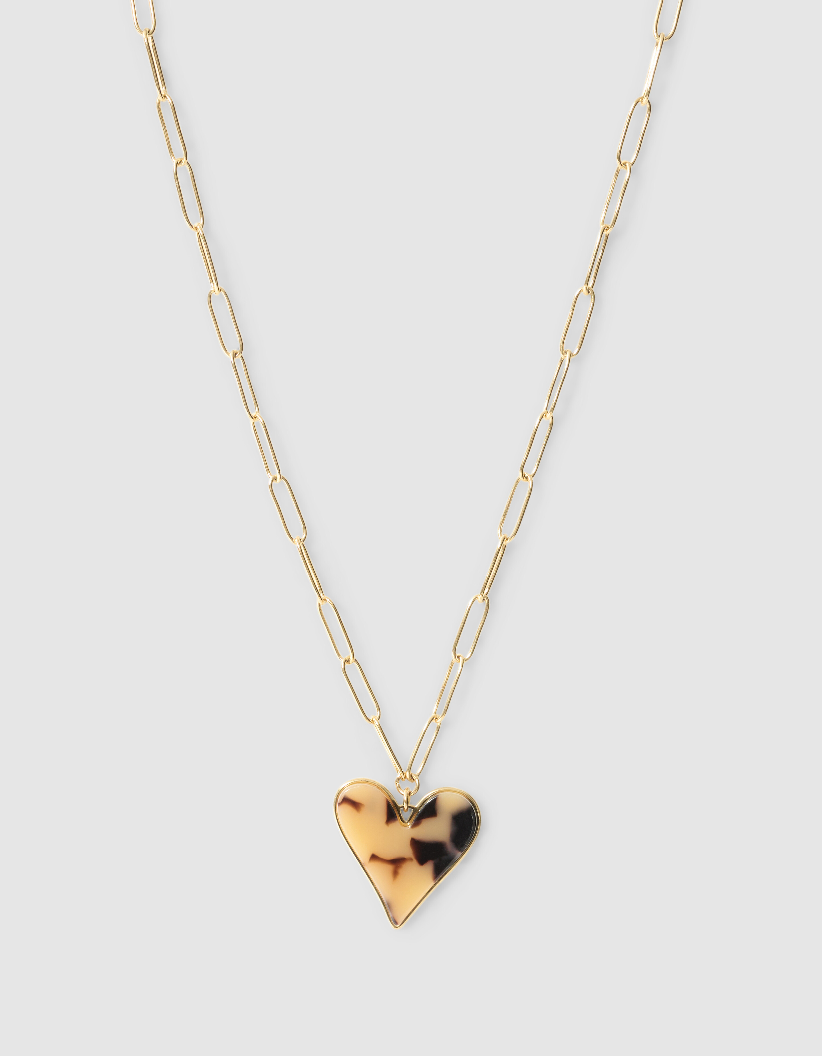 Heart Ketting Bruin/Goud SHOEBY ACCESSOIRES