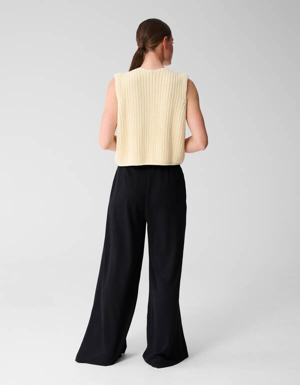 Big Button Gilet Gebroken Wit SHOEBY WOMEN