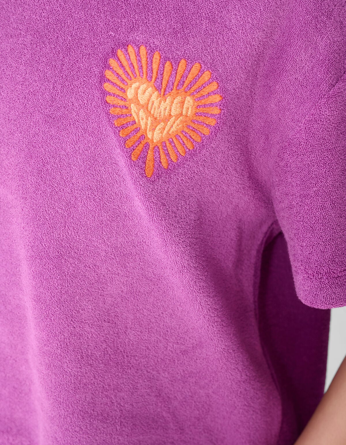 Towelling Heart Top Paars SHOEBY GIRLS