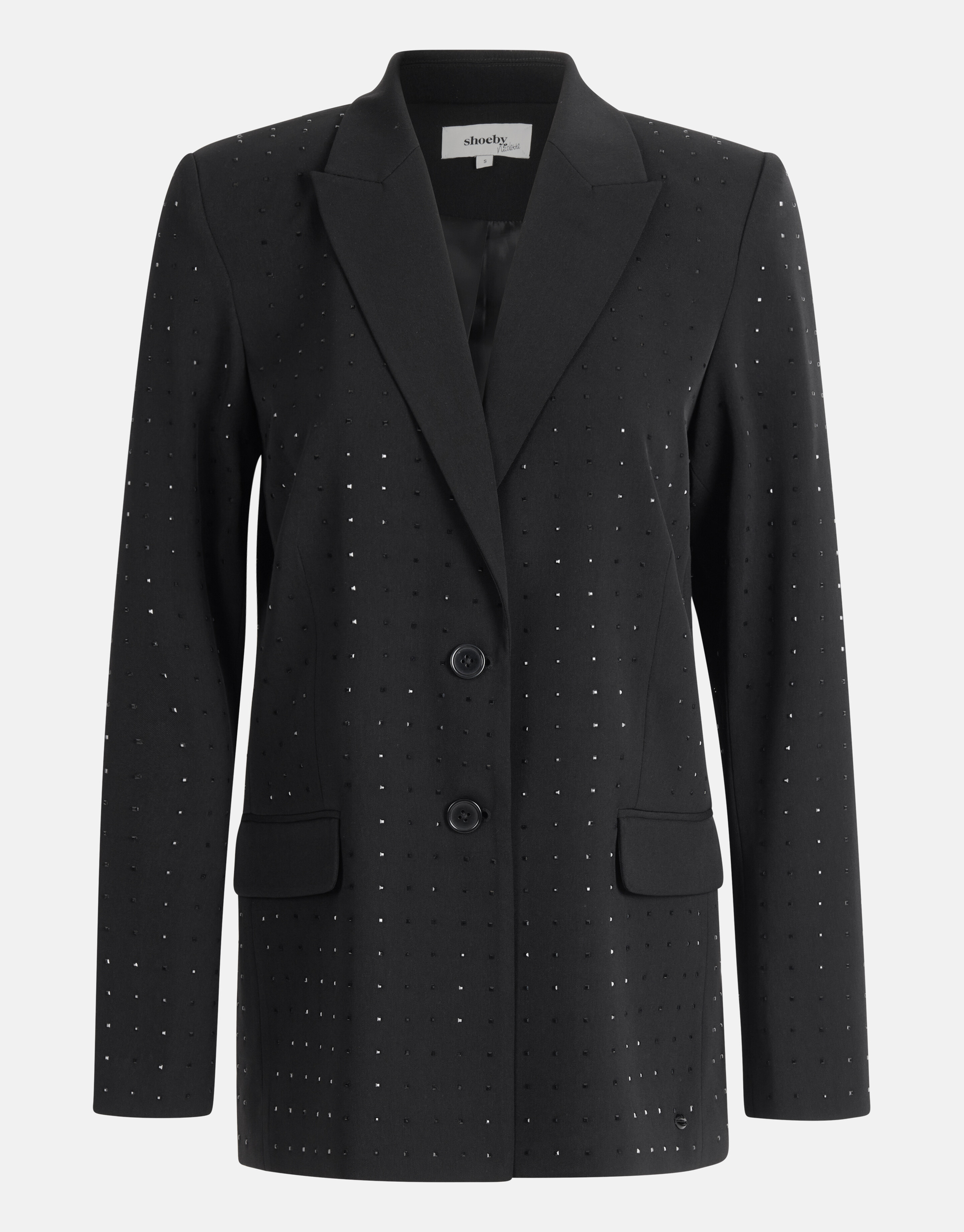 Strass Studs Blazer Zwart By Nicolette SHOEBY WOMEN