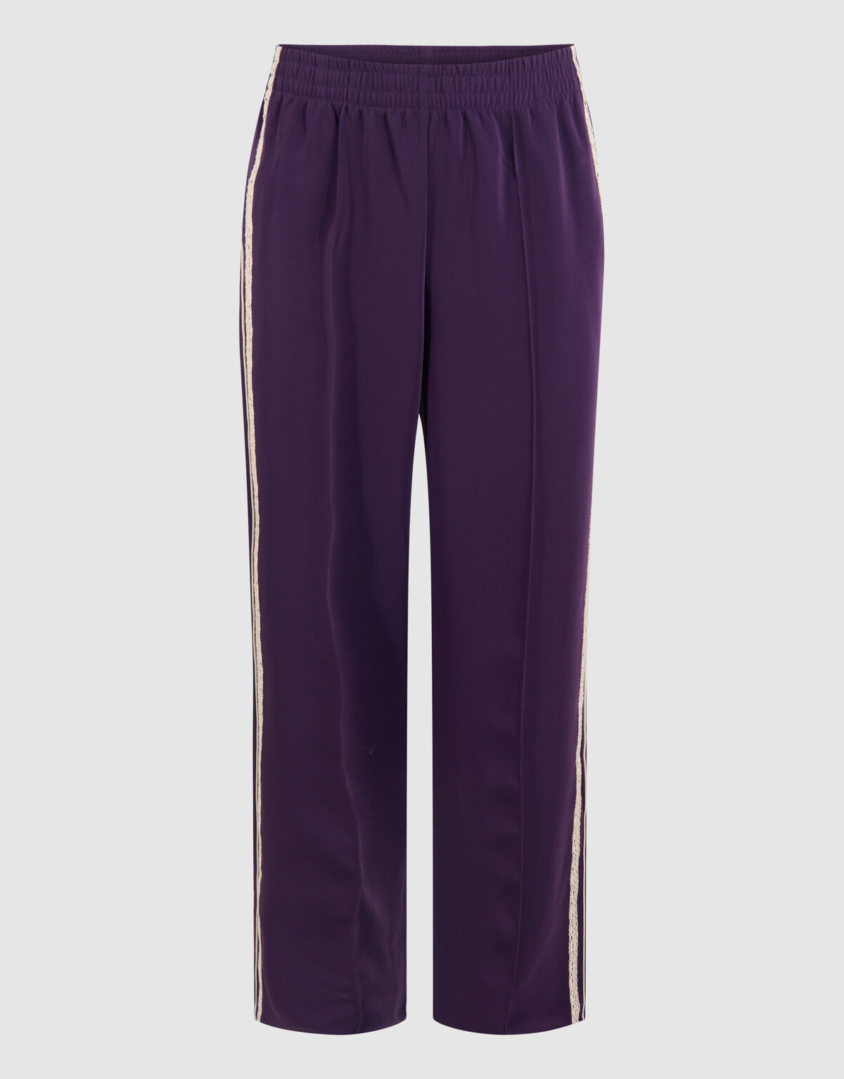 Sporty Wide Leg Broek Donkerpaars SHOEBY WOMEN
