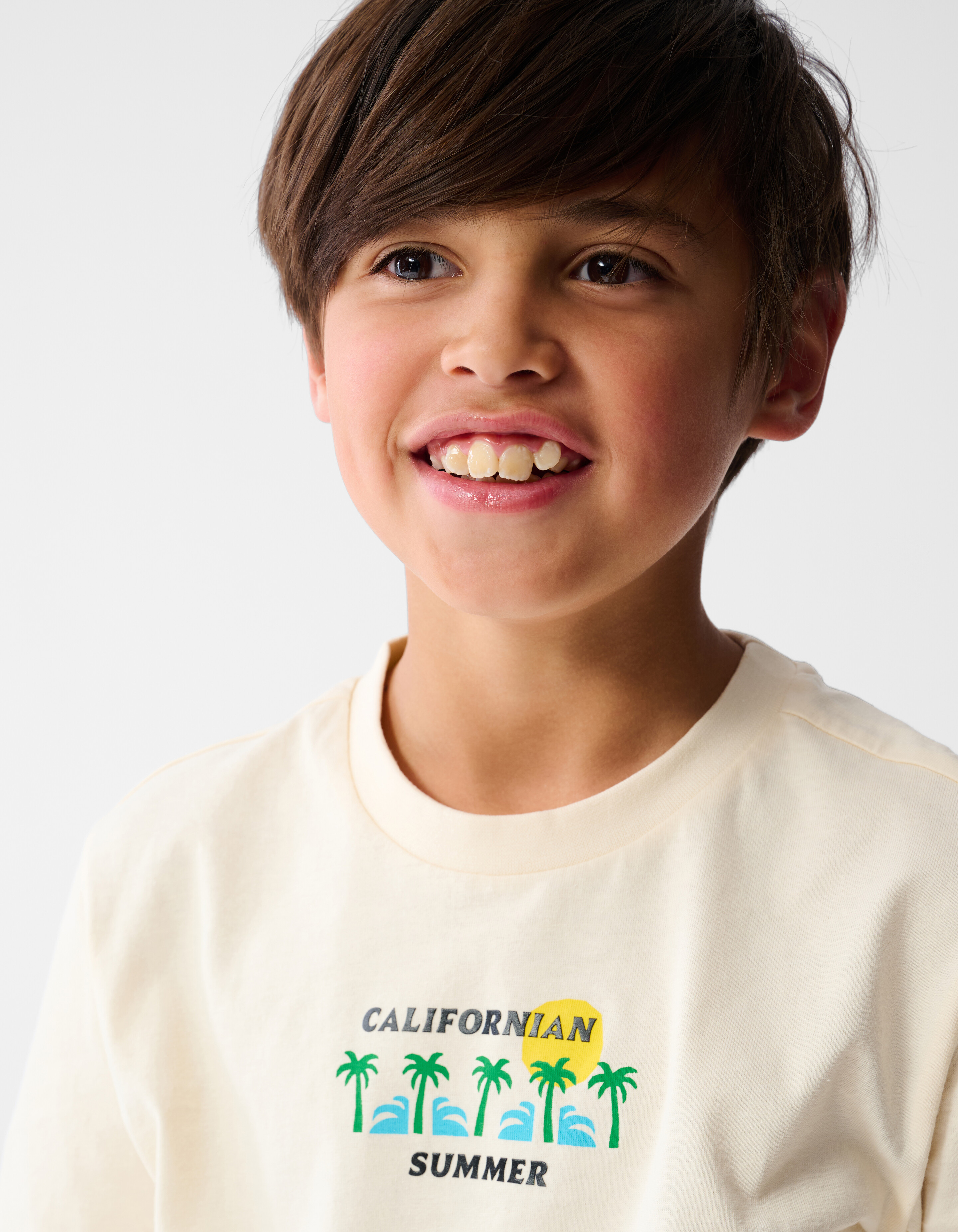 Summer Artwork T-shirt Gebroken Wit SHOEBY BOYS