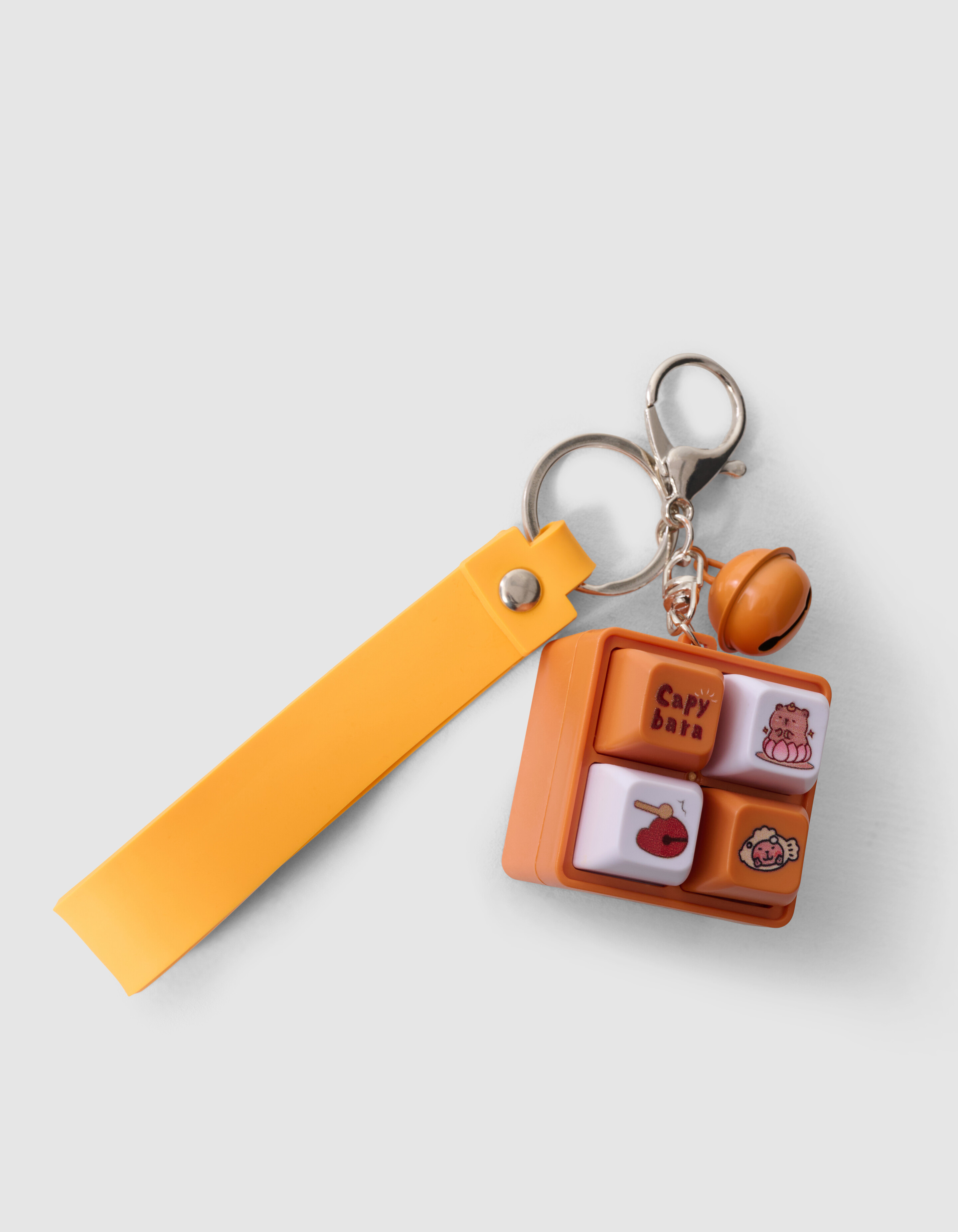 Vierkante Sleutelhanger Oranje SHOEBY ACCESSOIRES