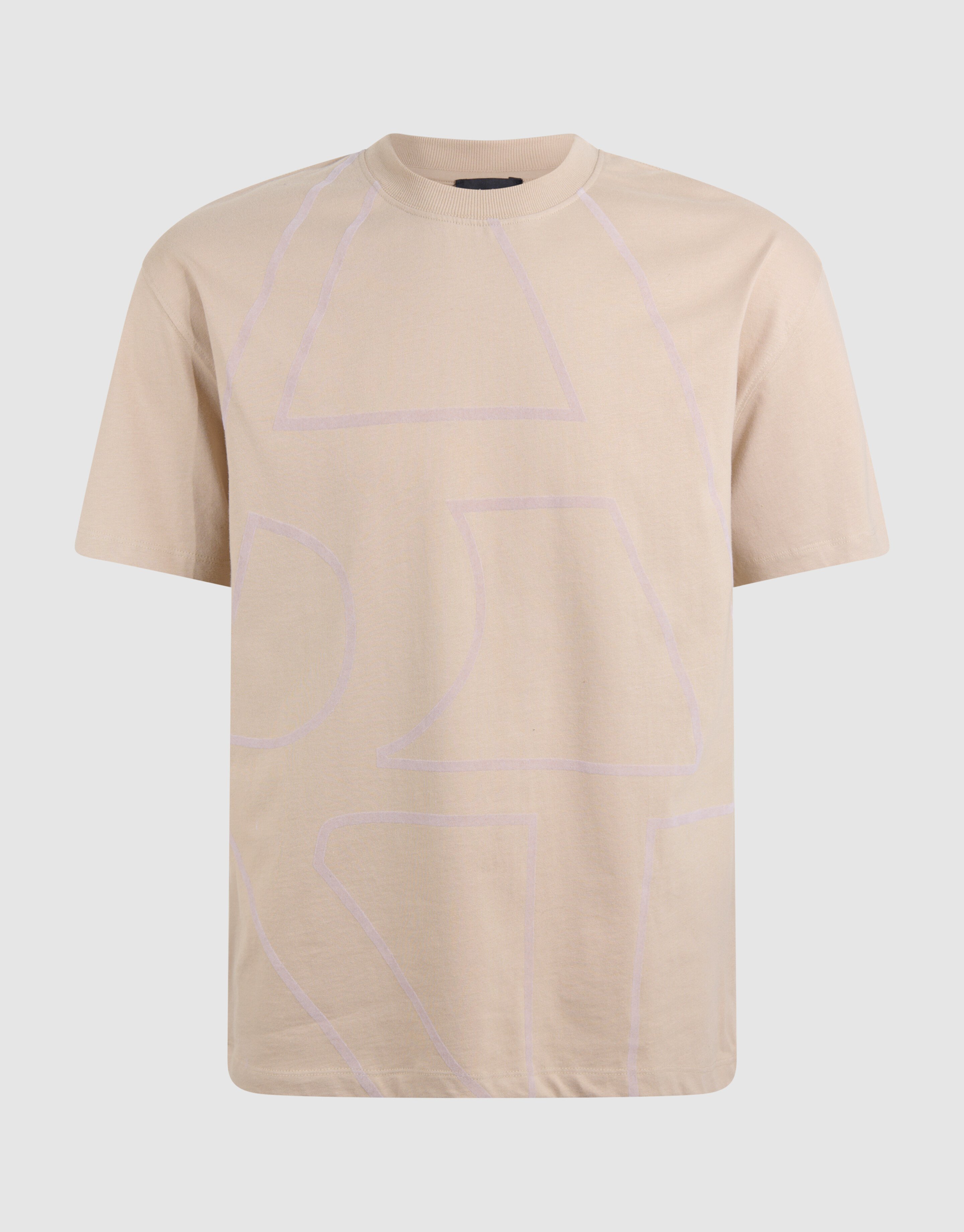 Flock Line Artwork T-shirt Zand SHOEBY MEN
