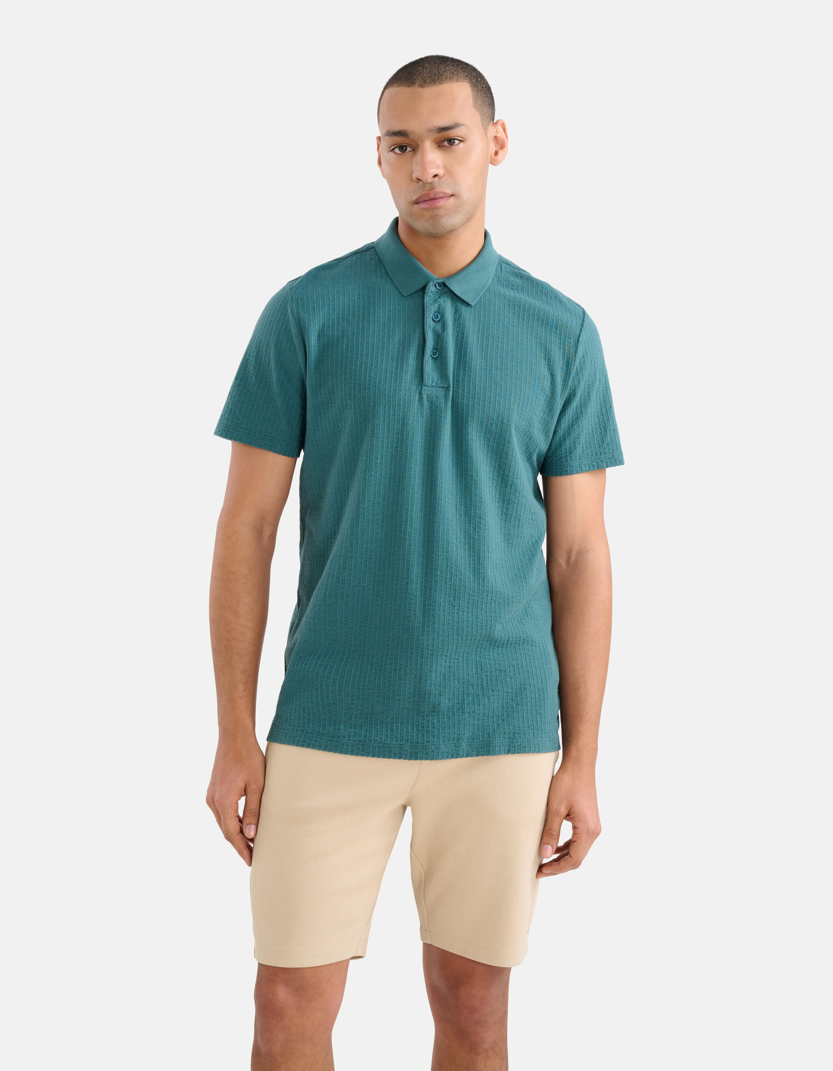 Structuur Polo Turquoise SHOEBY MEN