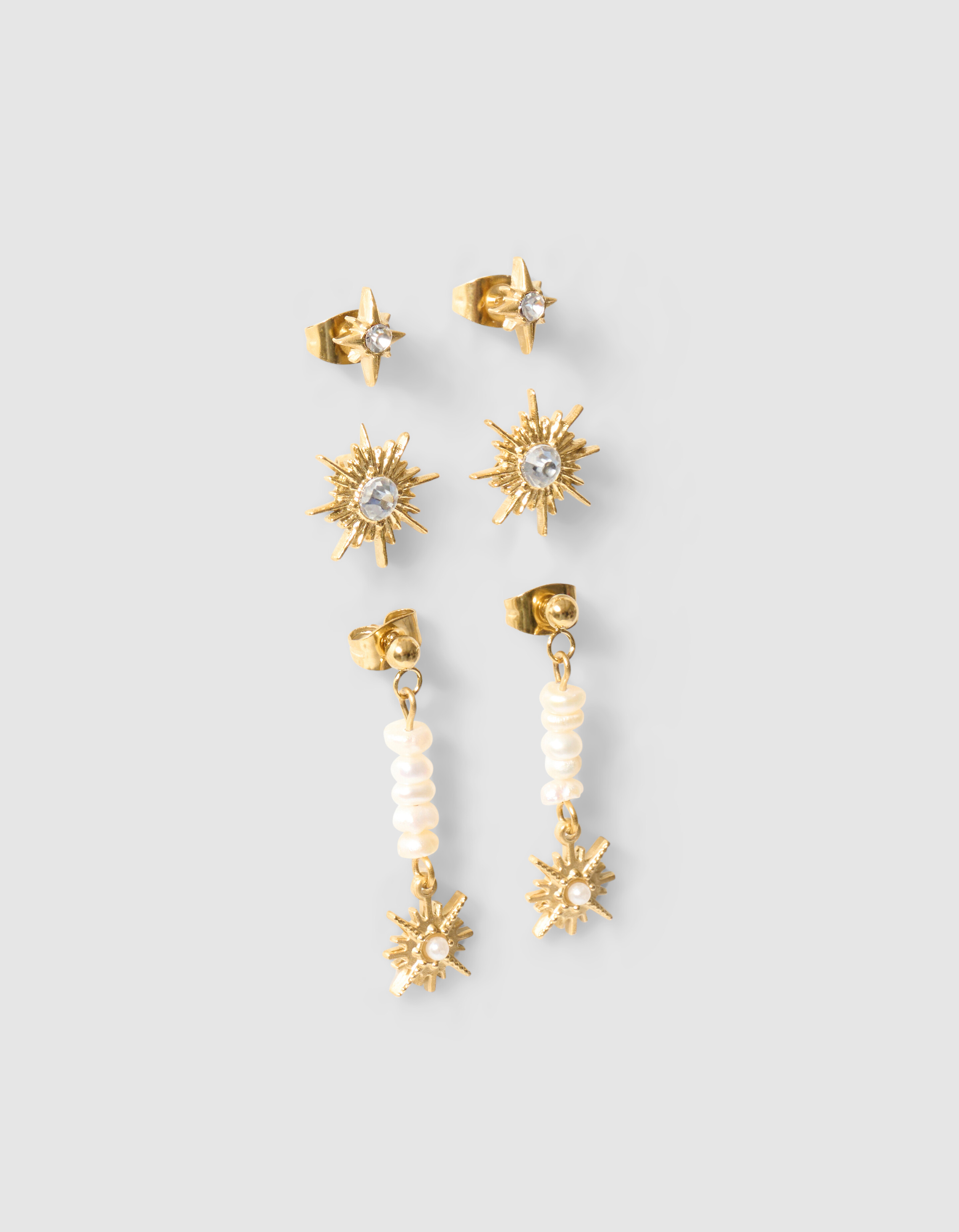 Sterren Oorbellen Set Goud SHOEBY ACCESSOIRES