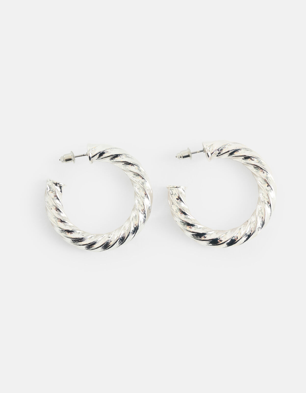 Twisted Hoop Oorbellen Zilver SHOEBY ACCESSOIRES