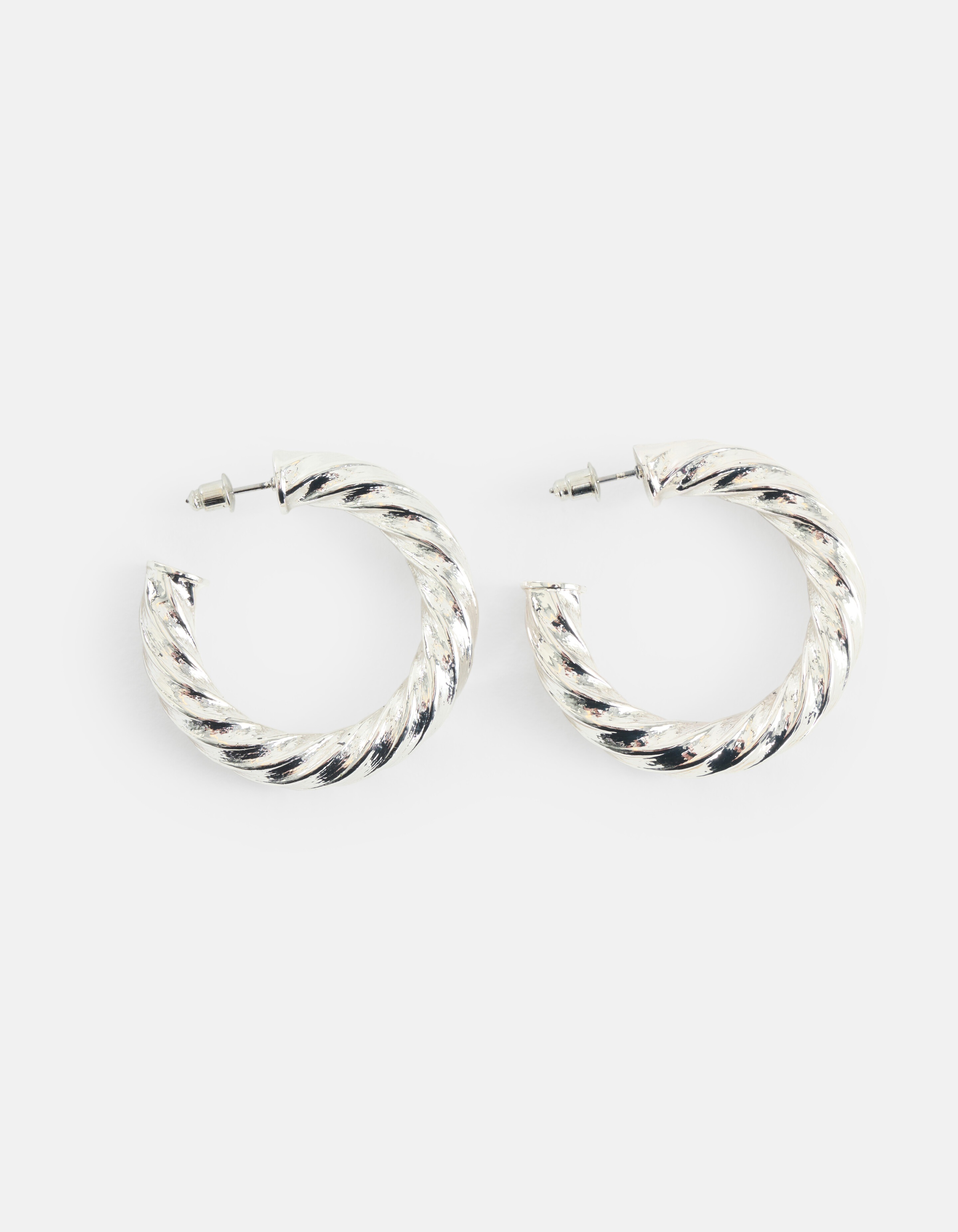 Twisted Hoop Oorbellen Zilver SHOEBY ACCESSOIRES